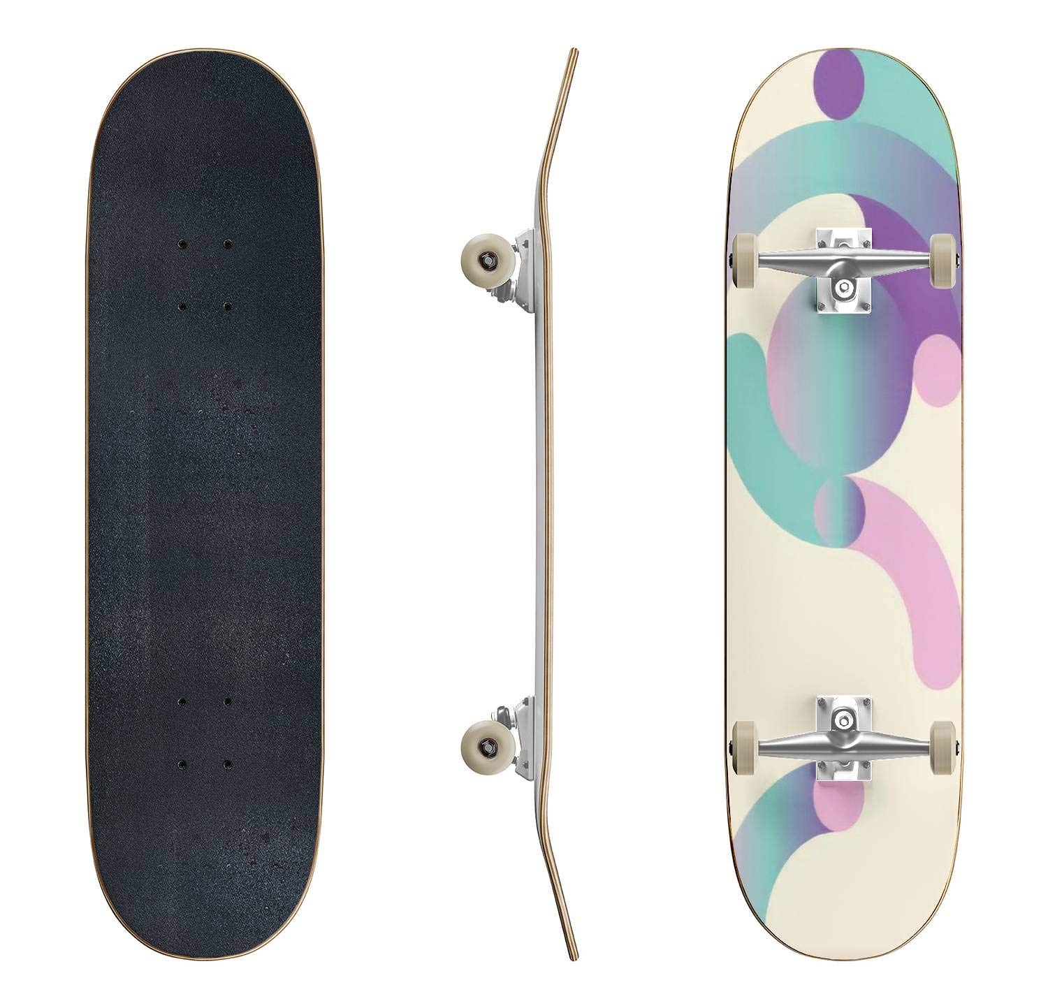 Pink Calla Lily Watercolor Skateboard - Classic Concave Longboard for Beginners & Professionals | Extreme Sports & Cool Teen Gifts | Perfect for Street Skating, Campus Commuting & Artistic Expression