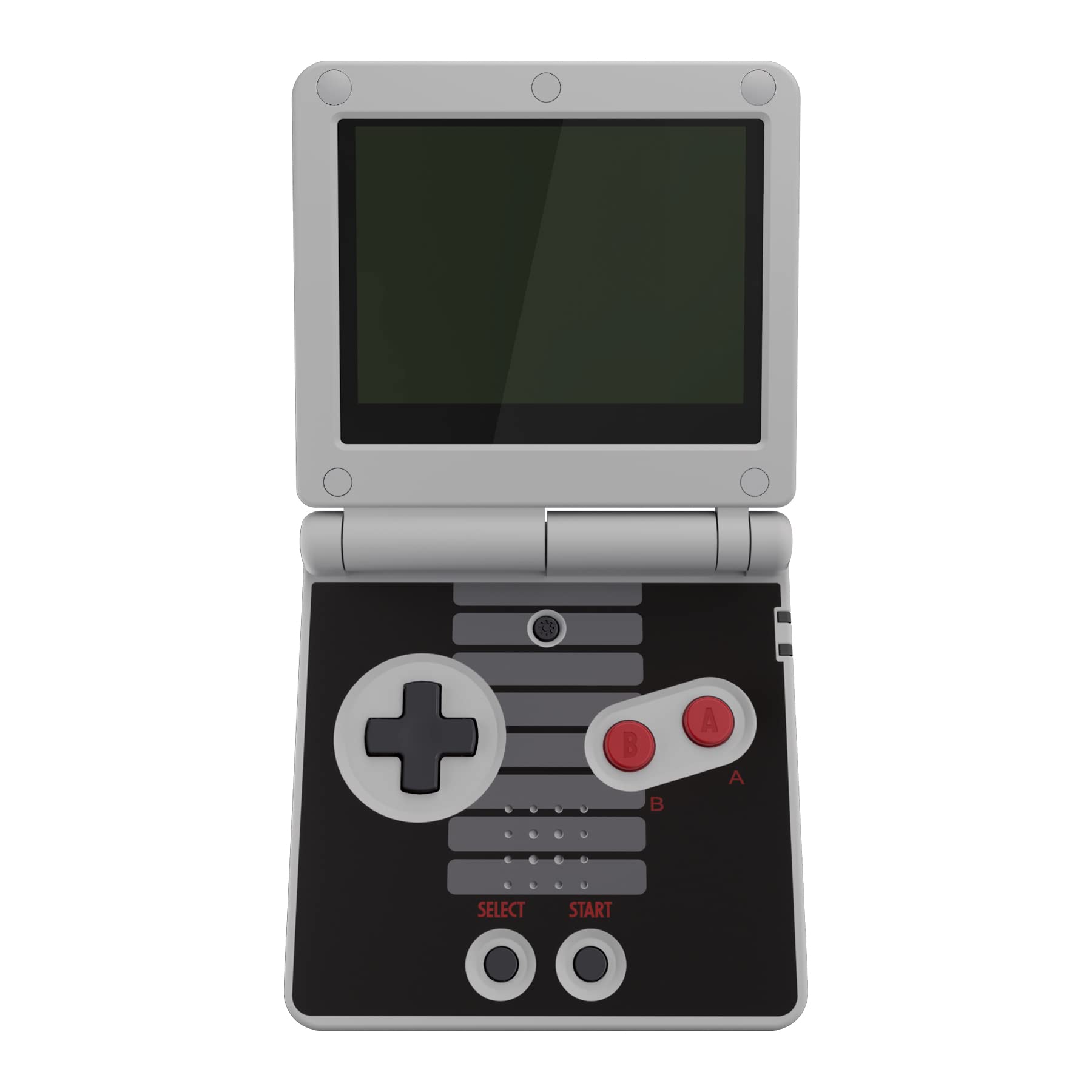 eXtremeRate Replacement Shell & Button Cover Kit for Gameboy Advance SP GBA SP Console - Compatible with IPS & Standard LCD Screens (Console & IPS Screen Not Included) - NES Style - Perfect for Gaming Enthusiasts & Retro Console Modding