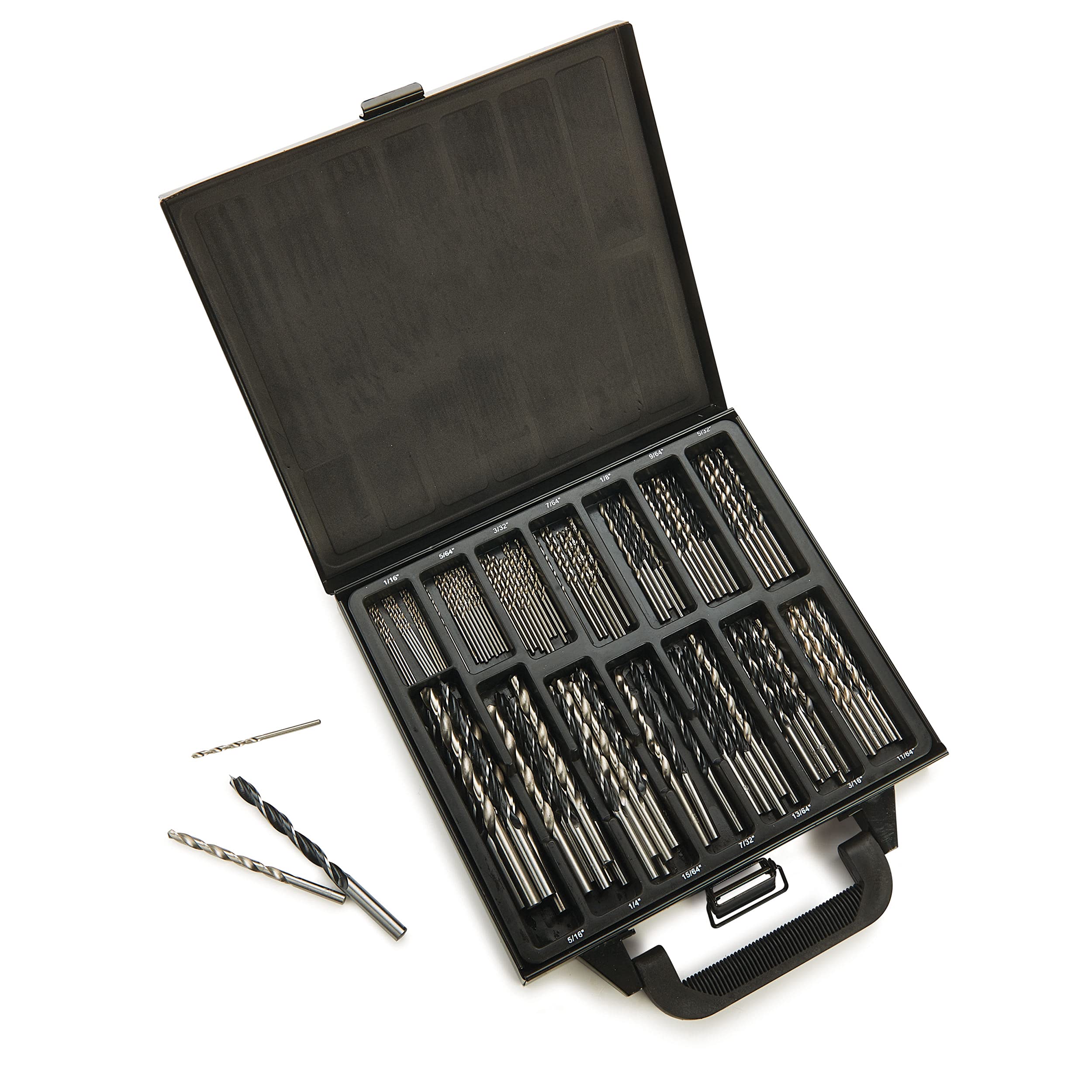 WOODRIVER 100-Piece Brad Point and Twist Drill Bit Set - Premium Woodworking & Metal Drilling Tools for DIY Projects, Home Improvement, and Professional Use