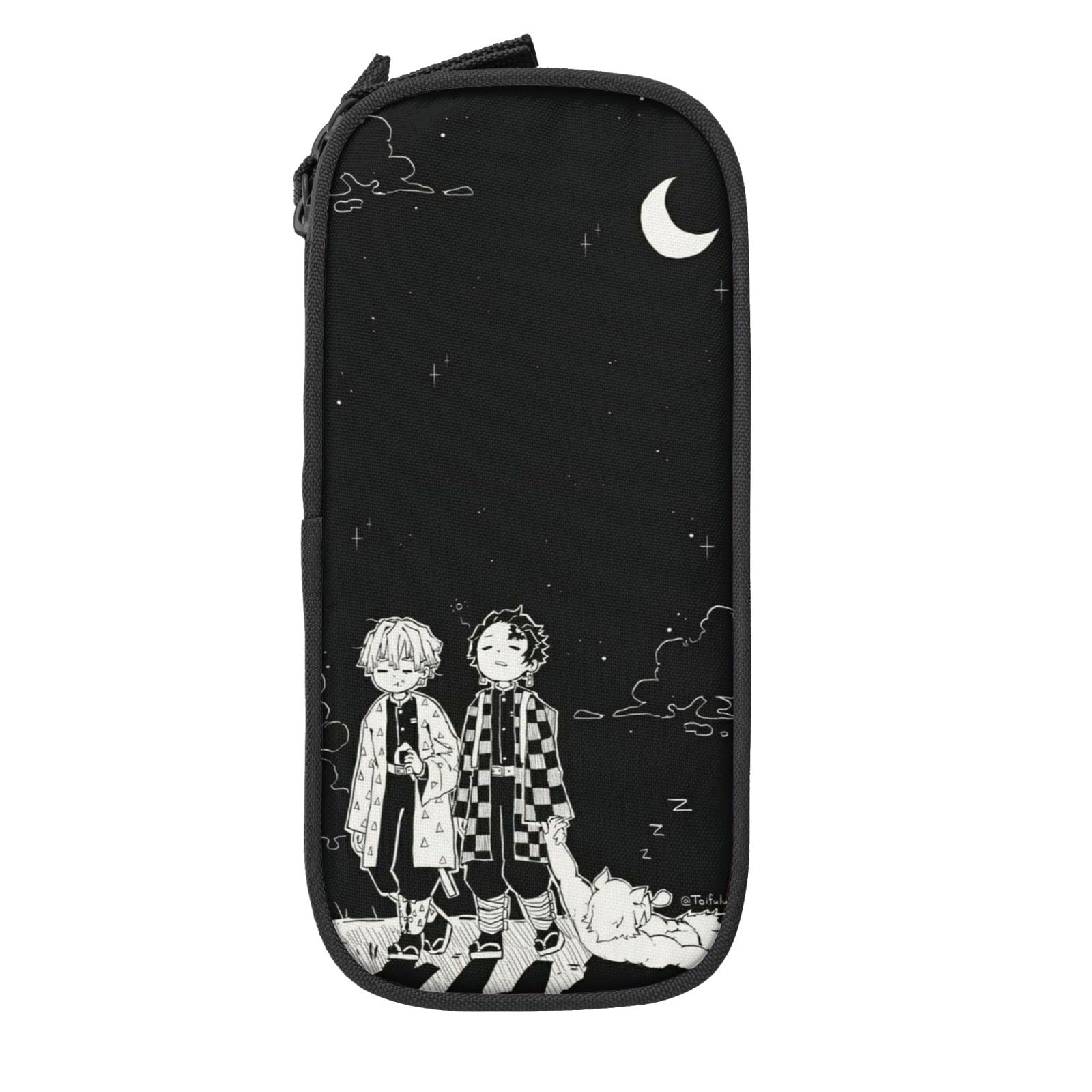 Jeinju Anime Pencil Case - Large Capacity Double Layer Storage Pouch for School, Office & College | Cute Anime Stationery Organizer for Pens, Markers & Art Supplies | Perfect for Students, Artists & Anime Fans