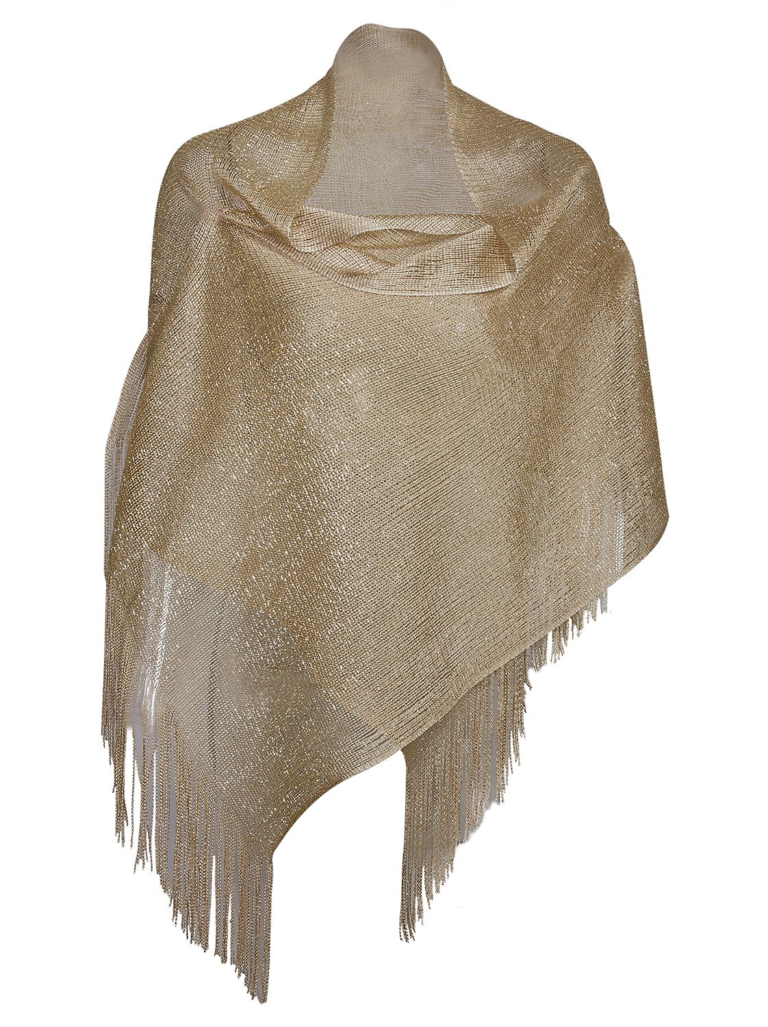 Vijiv Women's 1920s Gatsby Vintage Shawl Wrap - Elegant Lace Bridal Scarf for Prom, Wedding, Evening Dresses & Formal Events - Perfect for Vintage Themed Parties, Date Nights and Special Occasions