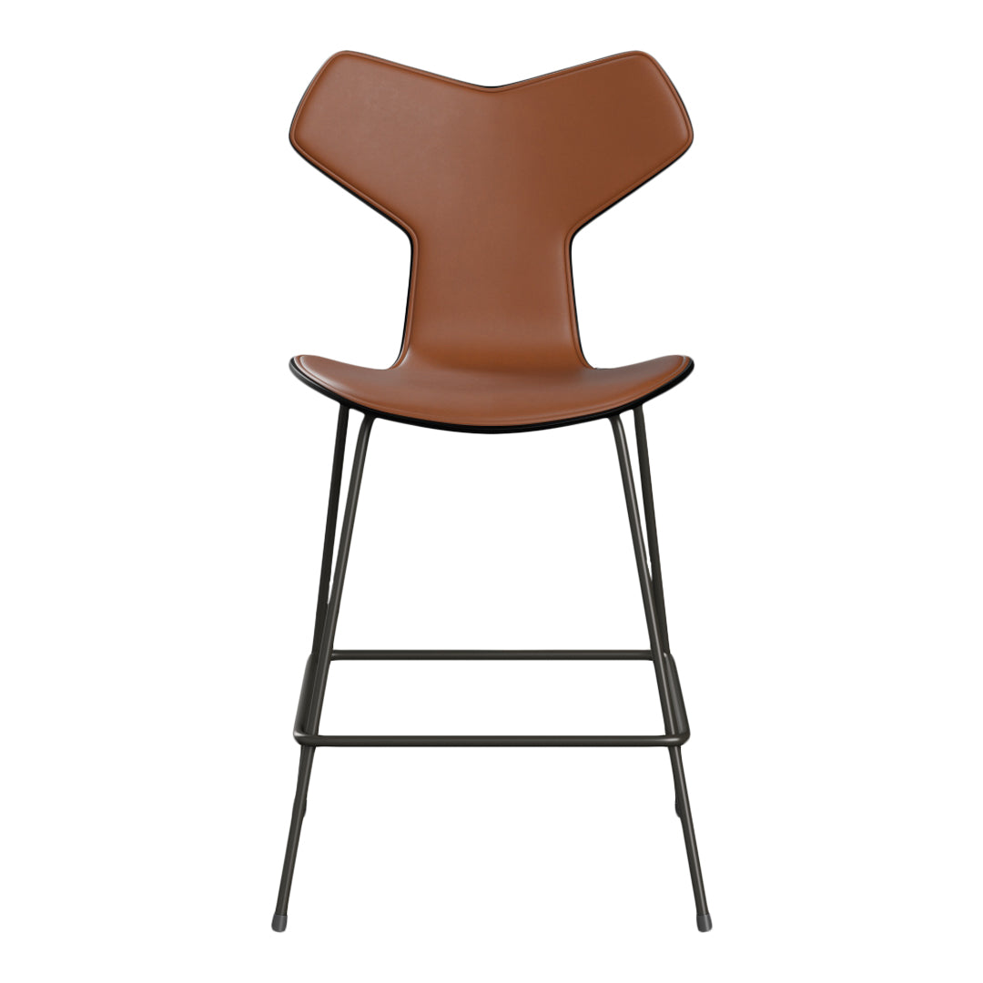 Grand Prix Counter Chair 3138 - Lacquered Wooden Stool with Front Upholstery - Perfect for Kitchen Islands, Bars & Breakfast Nooks