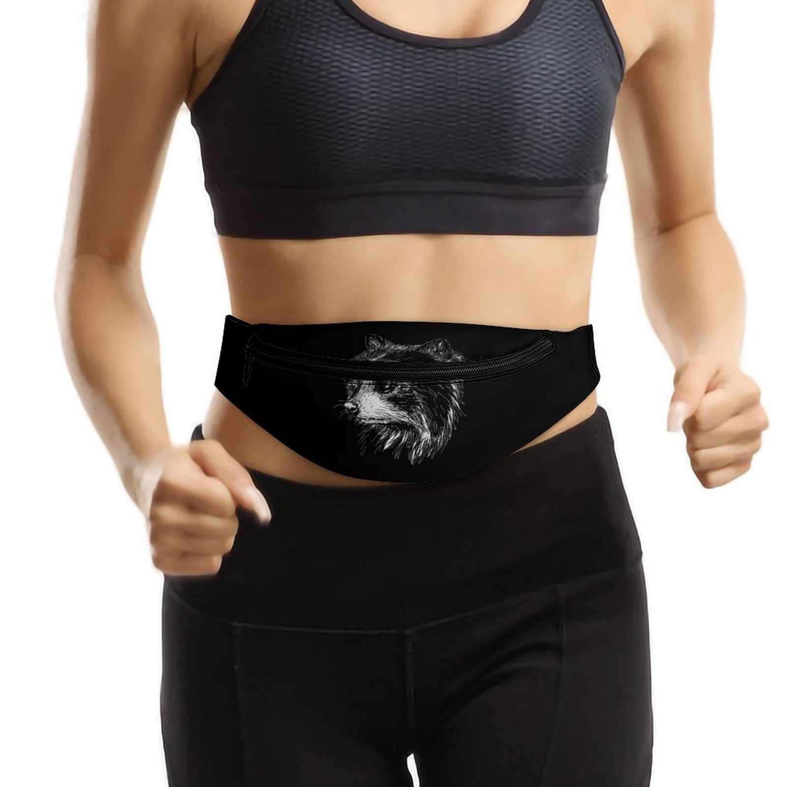 Stylish Adjustable Raccoon Waist Bag - Unisex Crossbody Pouch with Strap for Women & Men | Perfect for Travel, Hiking, Concerts & Everyday Use