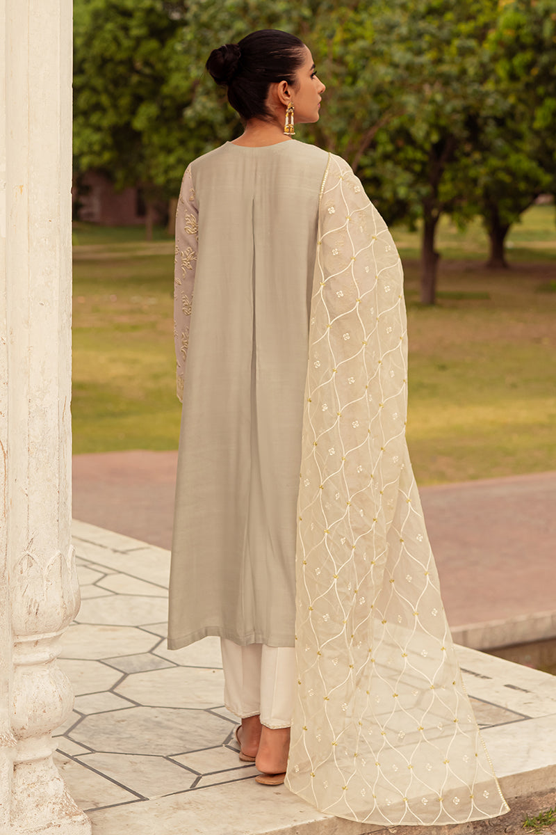 Lilac Mist 2-Piece Set (Shirt & Dupatta) - Elegant Ethnic Outfit for Women, Perfect for Weddings, Parties & Festive Occasions