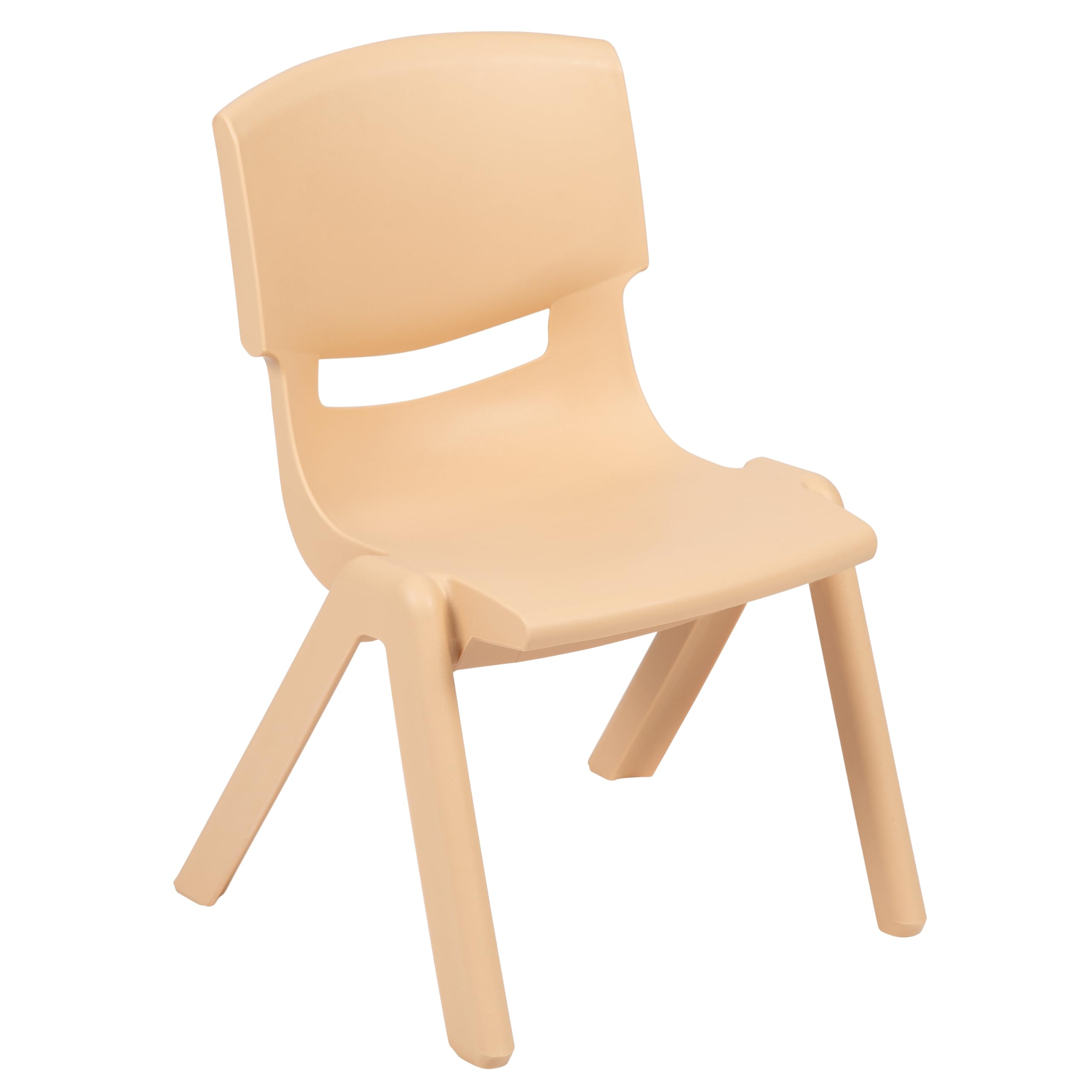 EMMA + OLIVER 45 Inch Round Adjustable Height Kids Activity Table Set with 2 Chairs - Natural Plastic Toddler Play Table for Arts, Crafts & Learning Activities