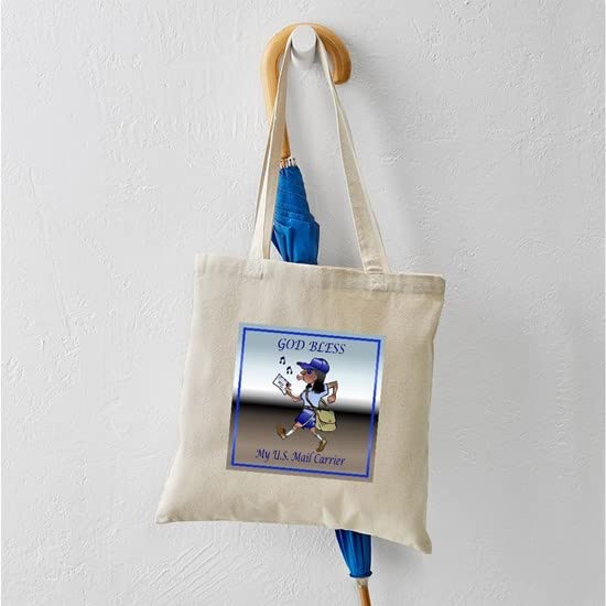 Mail Carrier Tote Bag - Natural Canvas Reusable Shopping Bag for Postal Workers, Groceries & Everyday Use | Durable Eco-Friendly Tote for Work, Errands & Travel