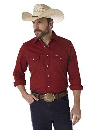 Wrangler Men's Premium Performance Advanced Comfort Work Shirt - Durable & Breathable for Outdoor Work, Hiking & Casual Wear