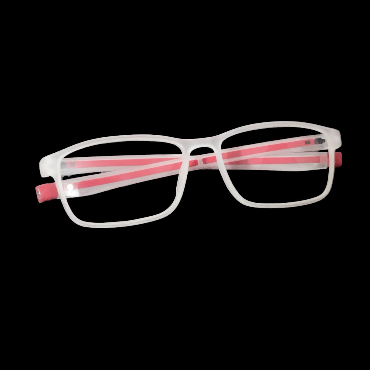 Stylish White & Red Flexible Neck Hanging Glasses with Magnetic Temple - Reading, Driving & Outdoor Activities Eyewear Accessory