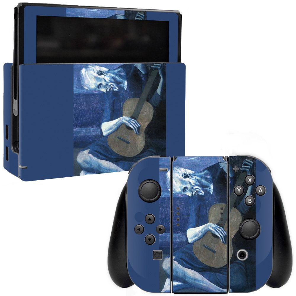 MightySkins Vinyl Decal Wrap Cover Compatible with Nintendo Switch - Old Guitarist Design | Protective & Durable Skin | Easy to Apply & Remove | Made in USA | Perfect for Gaming Protection & Customization