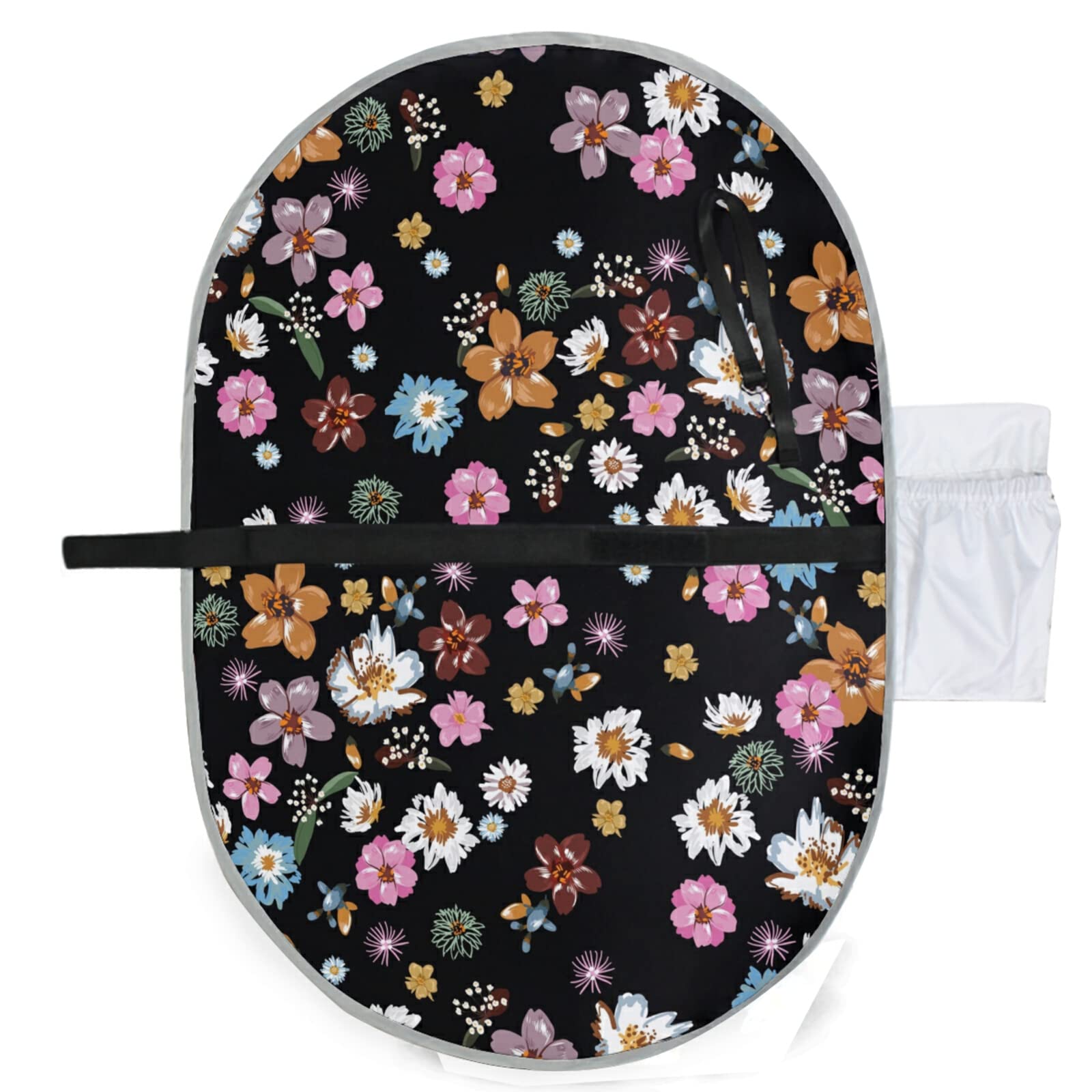Portable Baby Changing Pad - Waterproof Travel Diaper Changing Mat with Floral Design for On-the-Go Parents | Perfect for Nursery, Car, Stroller & Outdoor Use