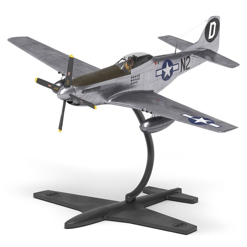 Airfix 55013 1/72 Scale North American P-51D Mustang Model Kit - WWII Fighter Plane Starter Set for Hobbyists & Collectors - Perfect for Display, Gifts & Historical Aviation Enthusiasts