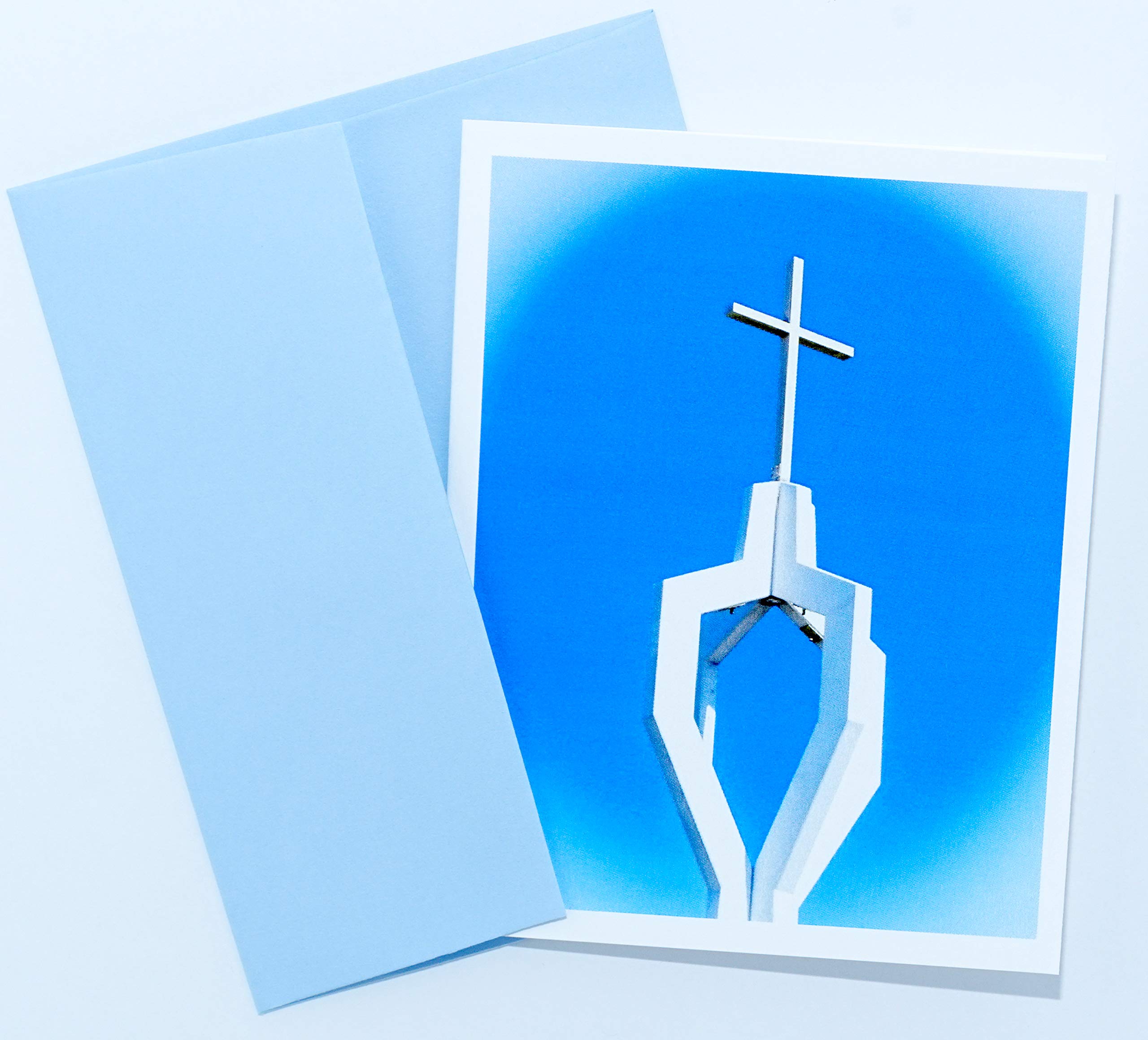 Church Steeple Note Cards with Envelopes - 16 Boxed Set for All Occasions, Thank You, Christmas, Funeral & More - Made in USA