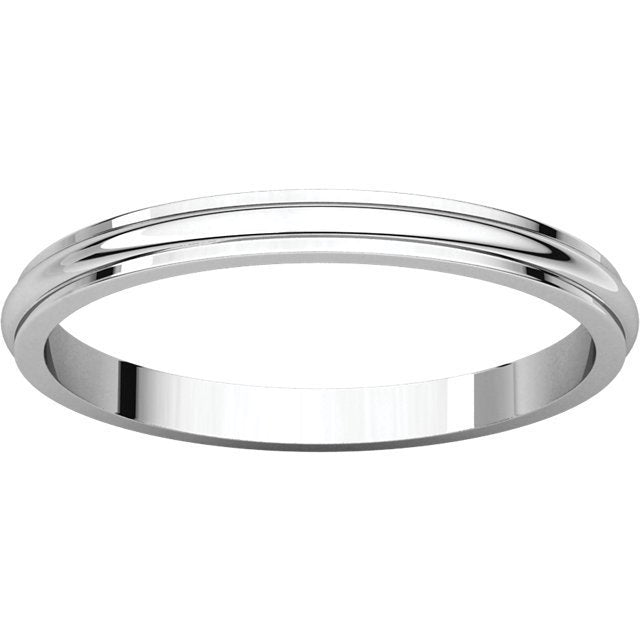 14K Gold 2mm Half Round Edge Wedding Band for Men - Perfect for Engagement, Anniversary & Everyday Wear