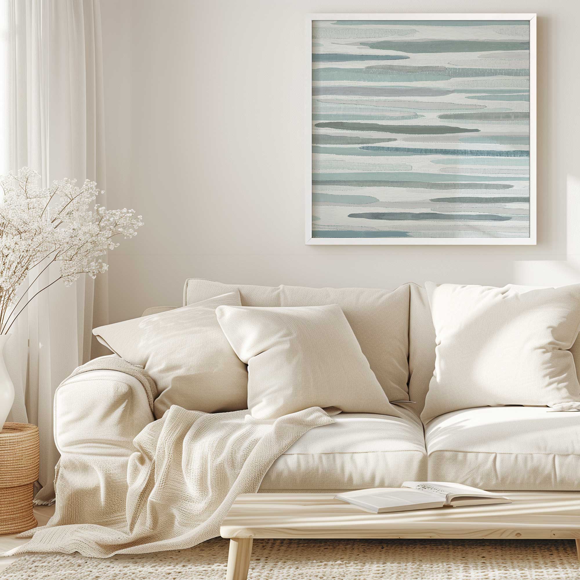 Cresting Calm v2 Print - Ocean Wave Wall Art for Home & Office Decor - Perfect for Living Room, Bedroom, or Meditation Space