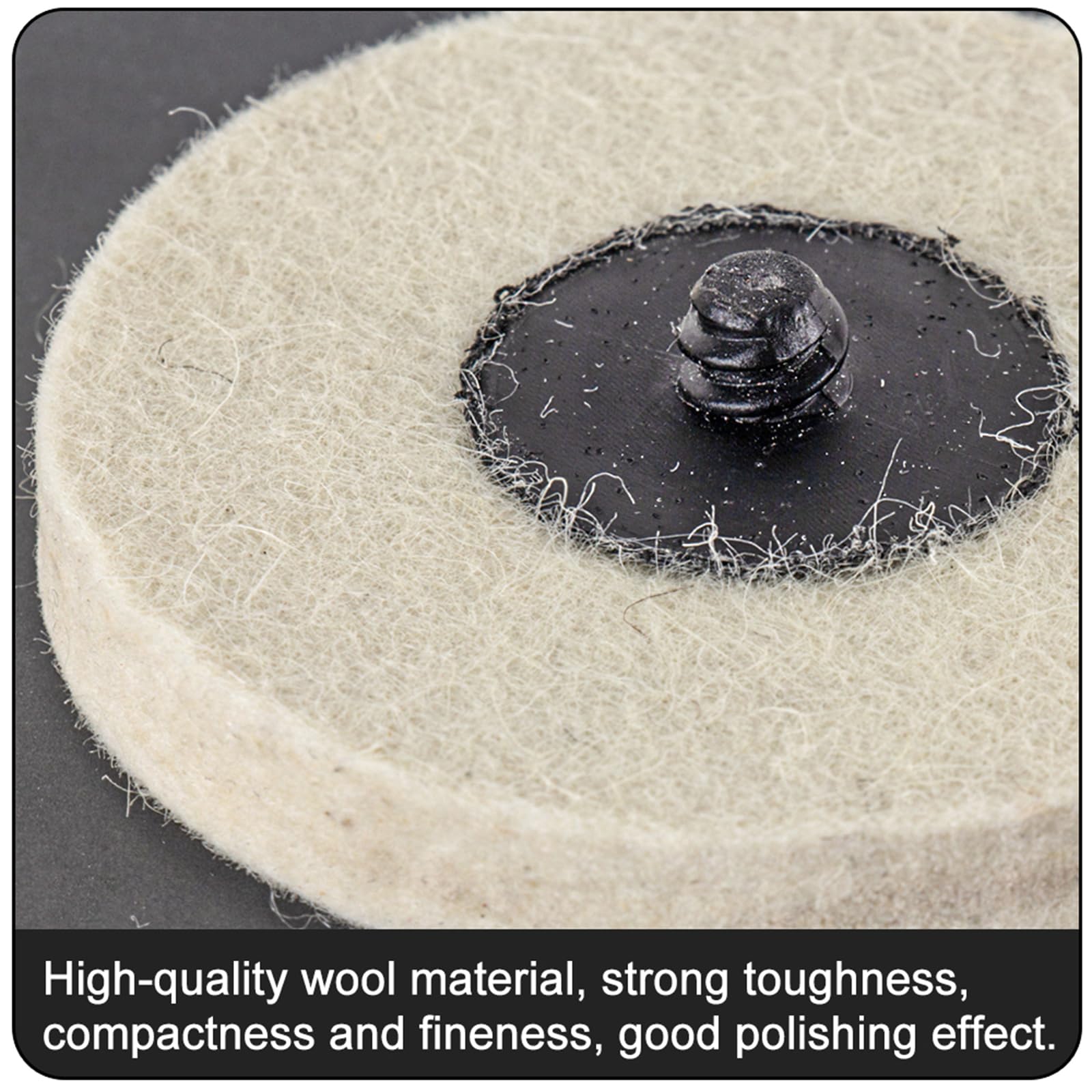 3 Inch 10-Pack Wool Felt Sanding Pads - Quick Change Disc Roll Lock for Surface Polishing & Buffing - Perfect for Woodworking, Metal Finishing & DIY Projects
