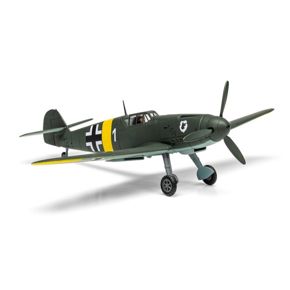 Airfix 55014 1/72 Messerschmitt Bf 109F-4 Starter Set - Plastic Model Kit for Beginners - Perfect for WWII Aircraft Enthusiasts & Scale Model Collectors - Great for Hobbyists, Gift Giving & Historical Displays