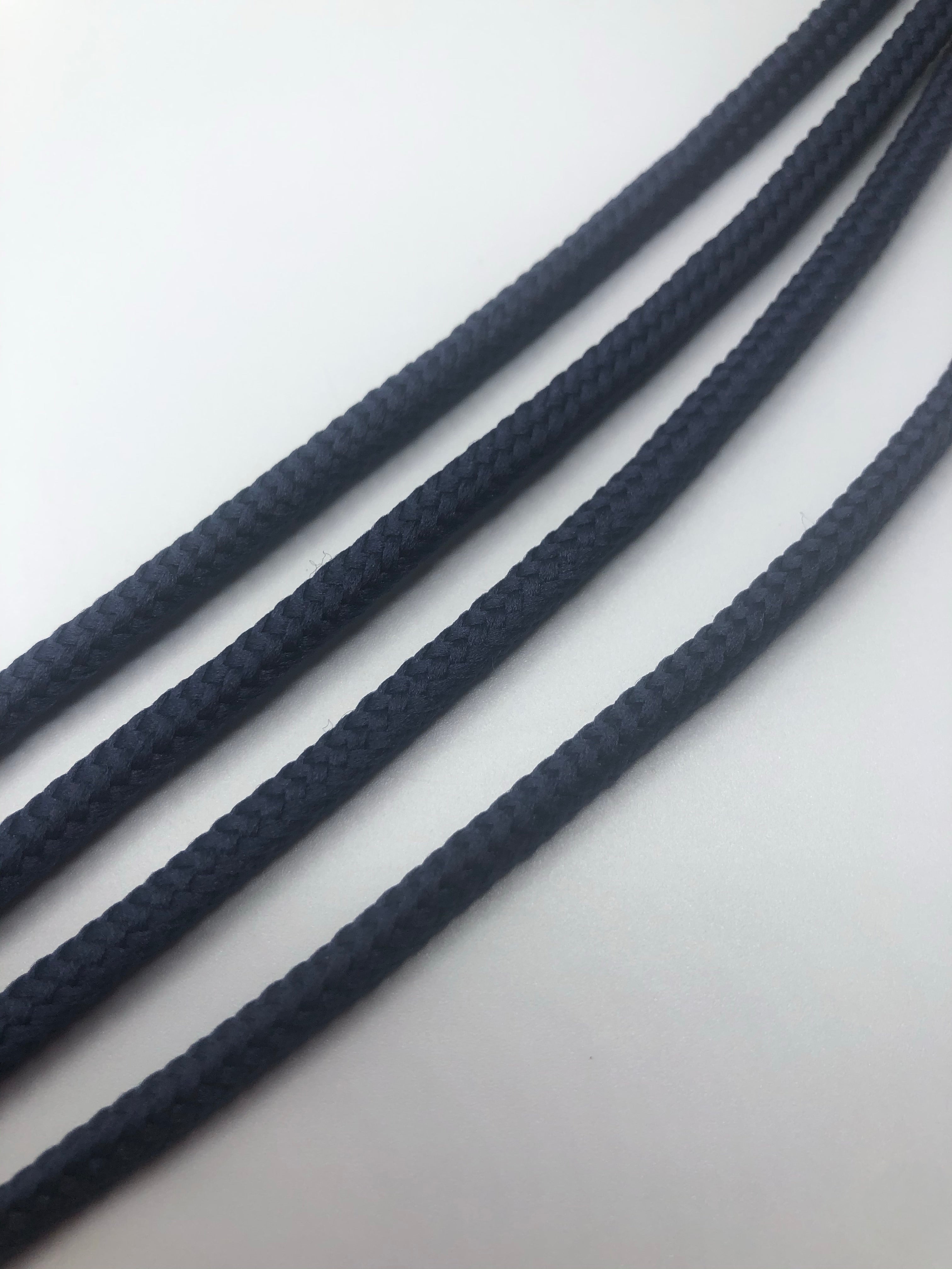 Premium Round Solid Shoelaces - Navy Blue (1 Pair) | Durable & Non-Slip for Sneakers, Boots & Casual Shoes | Perfect Replacement Laces for Men & Women