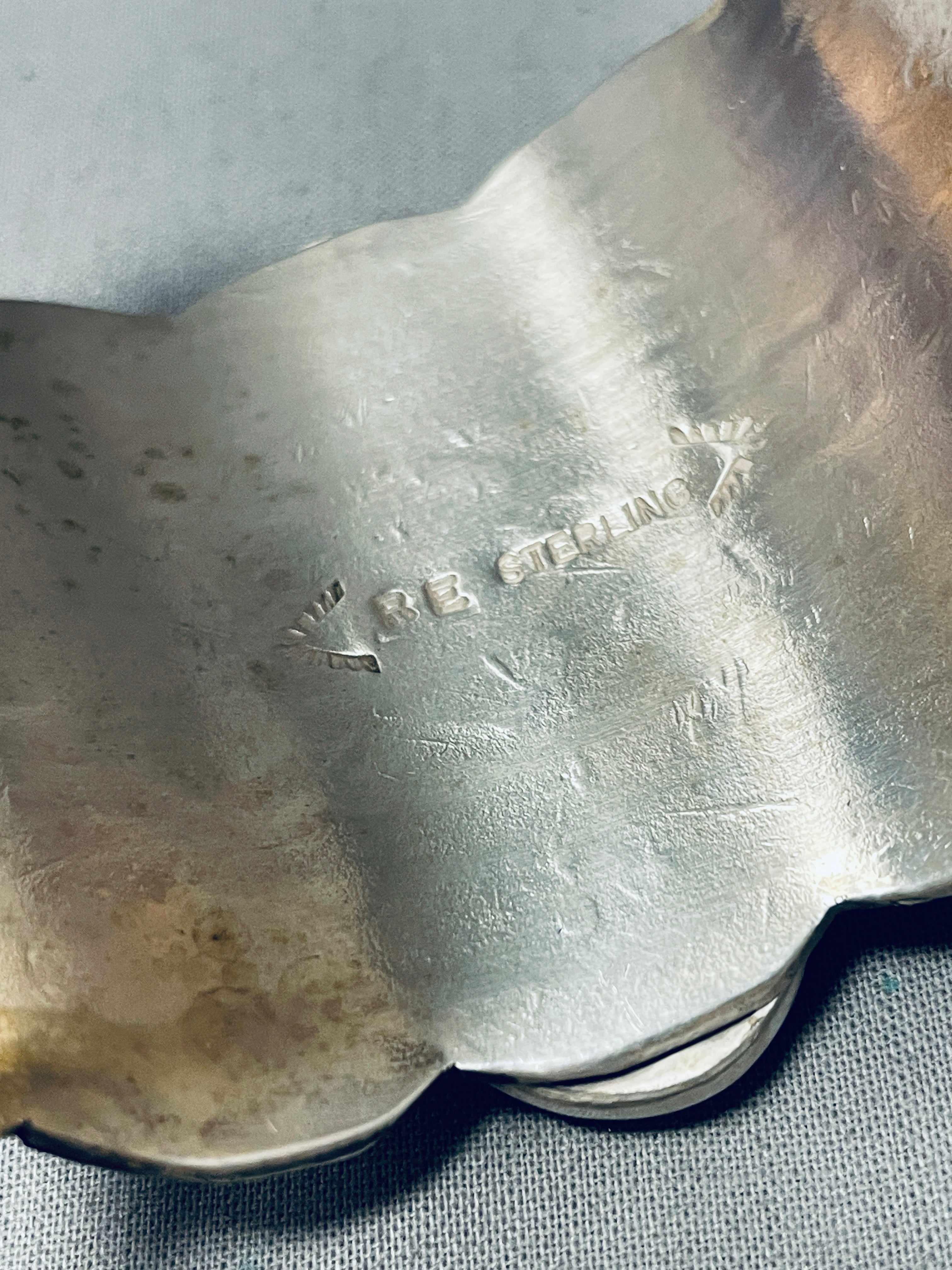 147 Grams Authentic Native American Navajo Honeybee Sterling Silver Bracelet with 2 Scorpions - Handcrafted Jewelry for Boho, Festival & Tribal Fashion