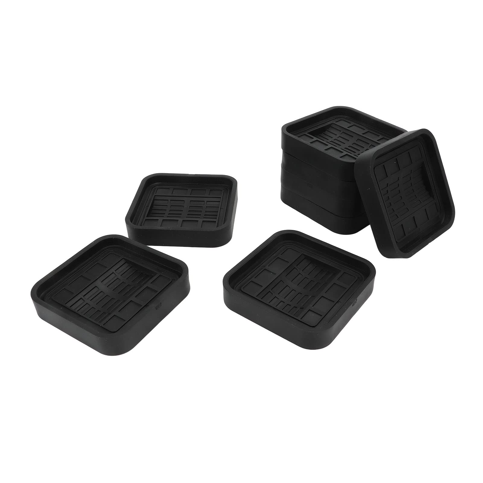 8Pcs Heavy Duty Wheel Stoppers - Non-Slip Caster Stops for Beds, Chairs, Cabinets & Stackable Furniture - Rubber Wheel Cups for Stability & Floor Protection (Ideal for Home, Office & Dorm Use)