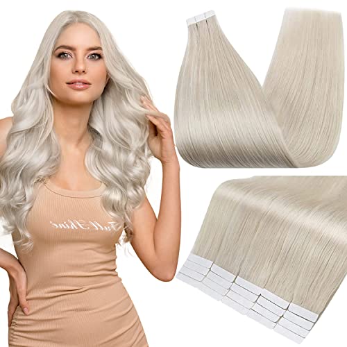 1000 Blonde 18-Inch Tape-In Hair Extensions | 50g 20-Piece Human Remy Hair | Straight & Natural Look | Perfect for Parties, Weddings & Daily Styling