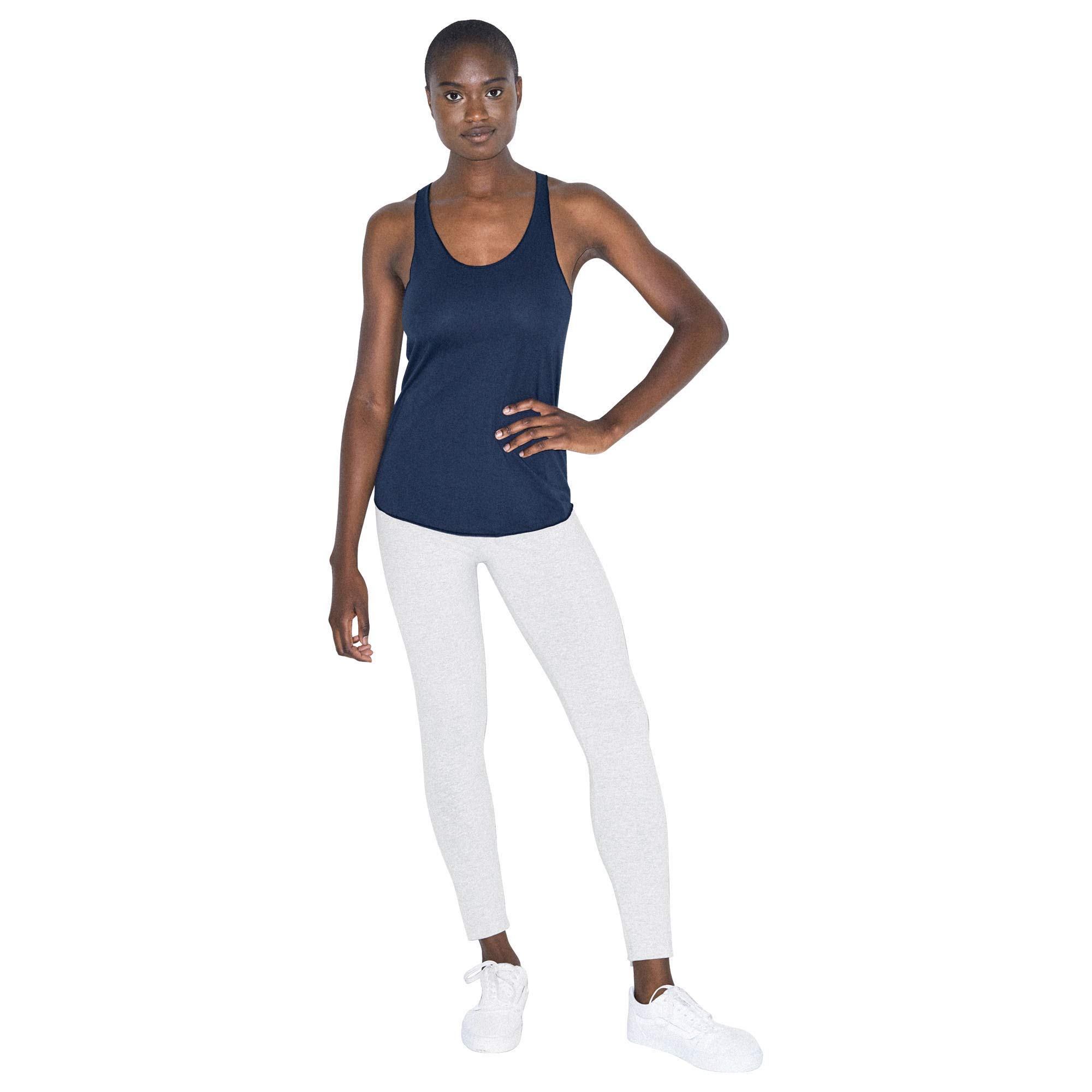 American Apparel Women's 50/50 Sleeveless Racerback Tank Top - Soft Cotton Blend Comfort Fit Workout & Casual Wear for Yoga, Gym, and Everyday Style