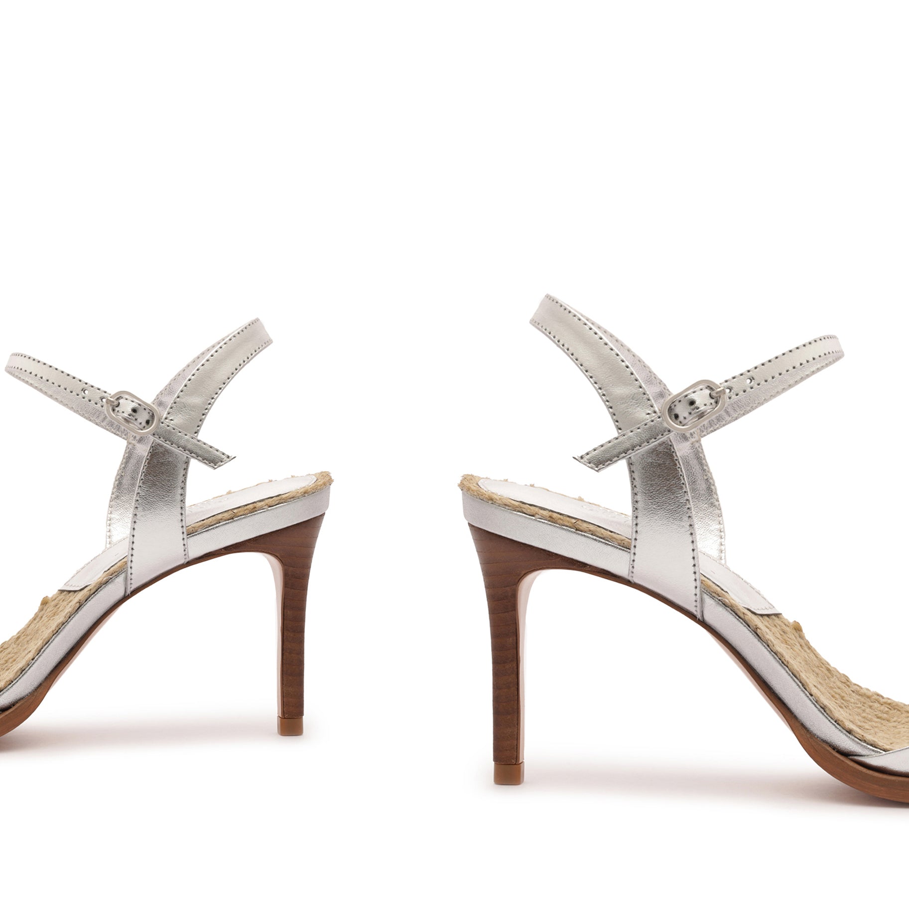 Marbella Mid Metallic Leather Sandals for Women - Comfortable Summer Beach Wedge Sandals with Ankle Strap | Perfect for Vacation, Poolside, and Casual Outings