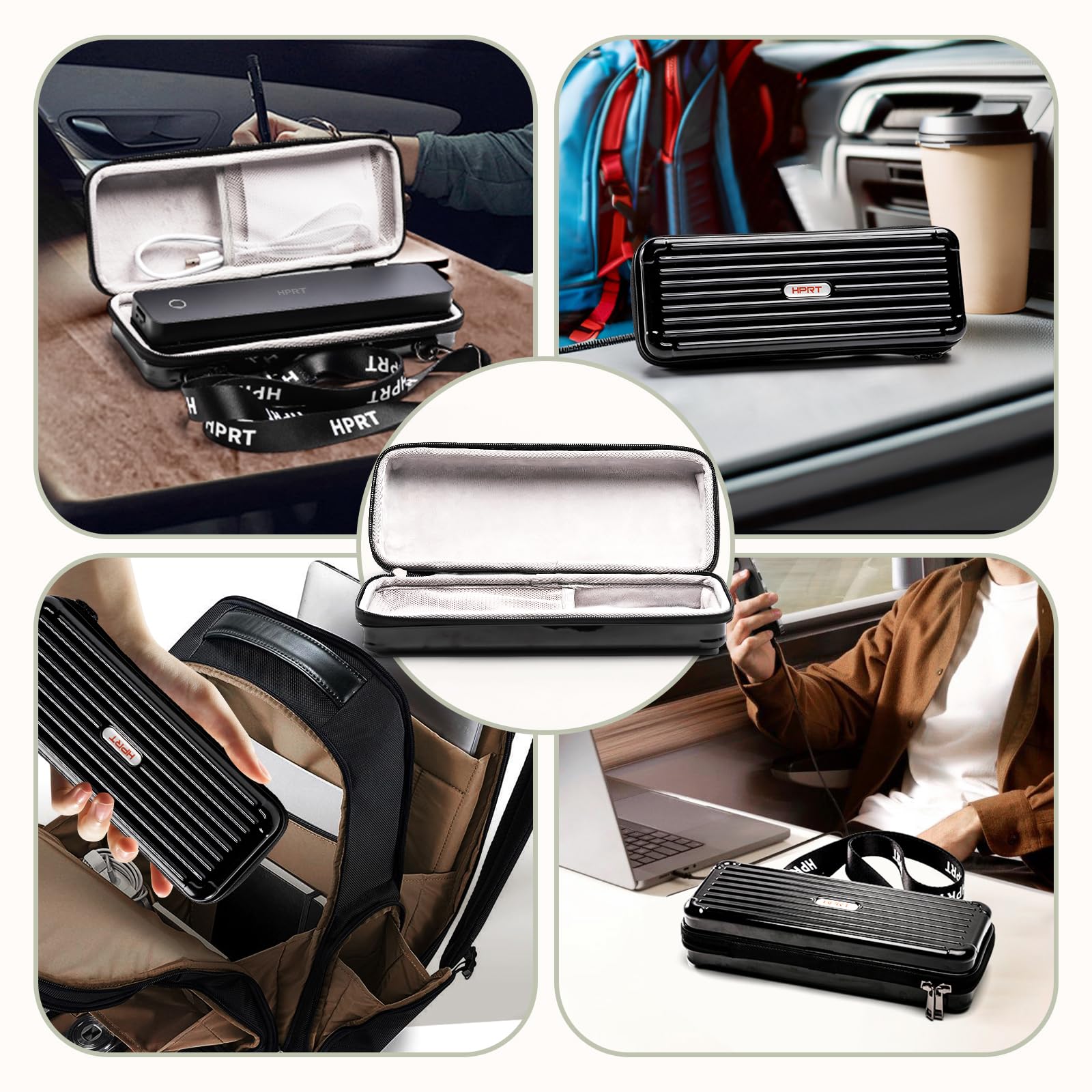 Durable Black Storage Case for MT610 & MT610 Pro Thermal Printers | Portable Carrying Case for Printer & Accessories | Perfect for Office, Warehouse & On-the-Go Printing Needs
