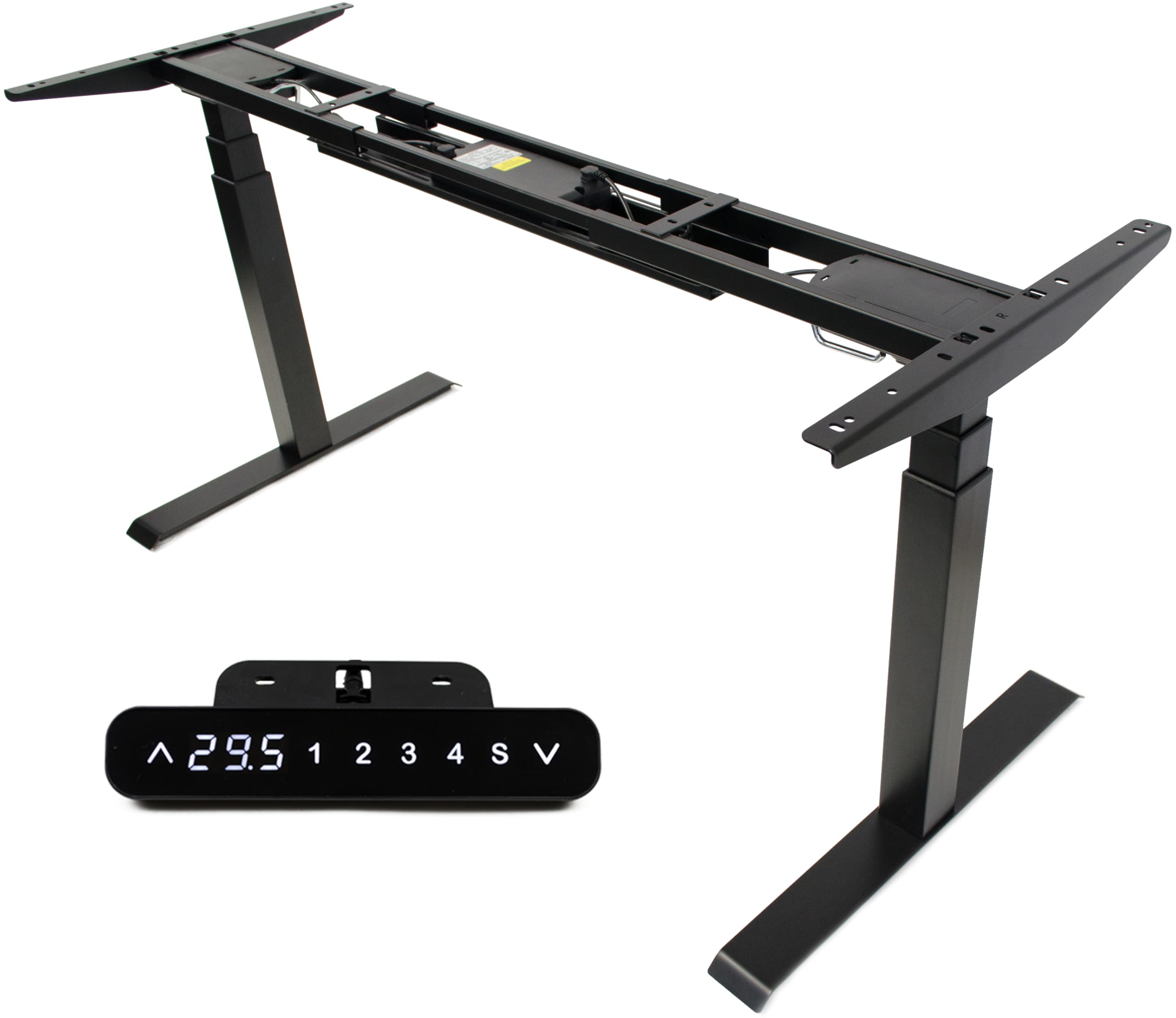 ApexDesk K Series Electric Standing Desk Frame - Dual Motor Adjustable Height Desk Legs with 3-Stage Range for Home Office & Gaming (Black) | Ergonomic Workstation for Productivity & Comfort