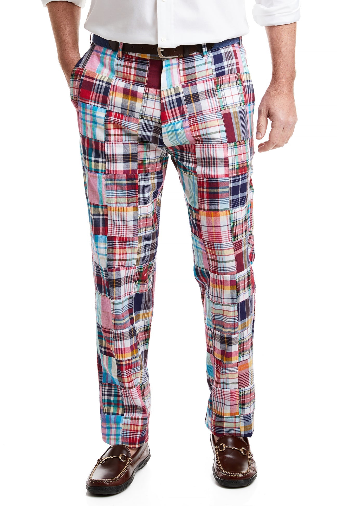 Harbor Pant Hingham Patch Madras - Comfortable Casual Pants for Men | Perfect for Outdoor Activities, Travel & Everyday Wear