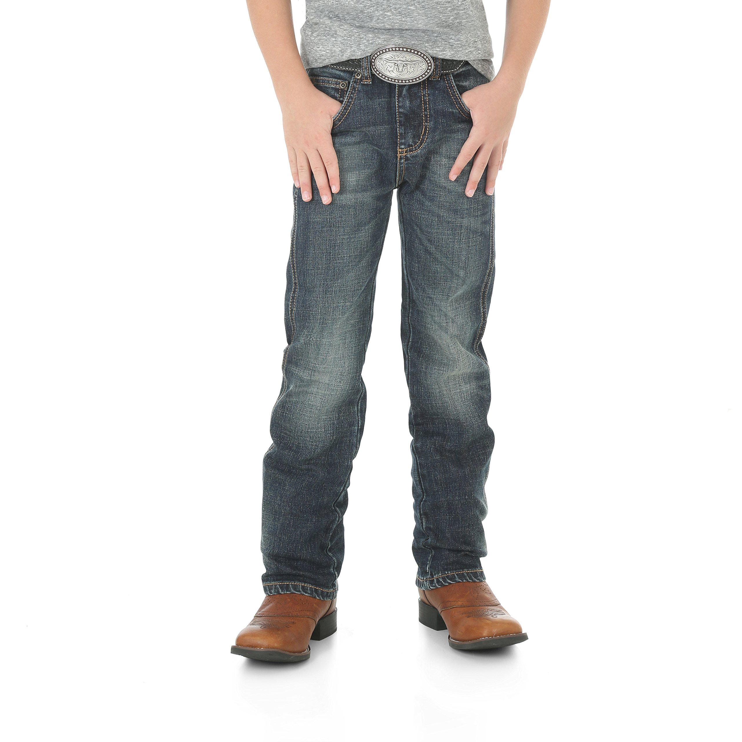 Wrangler Boys' Retro Slim Fit Straight Leg Jeans - Classic Denim Pants for Kids, School & Casual Wear