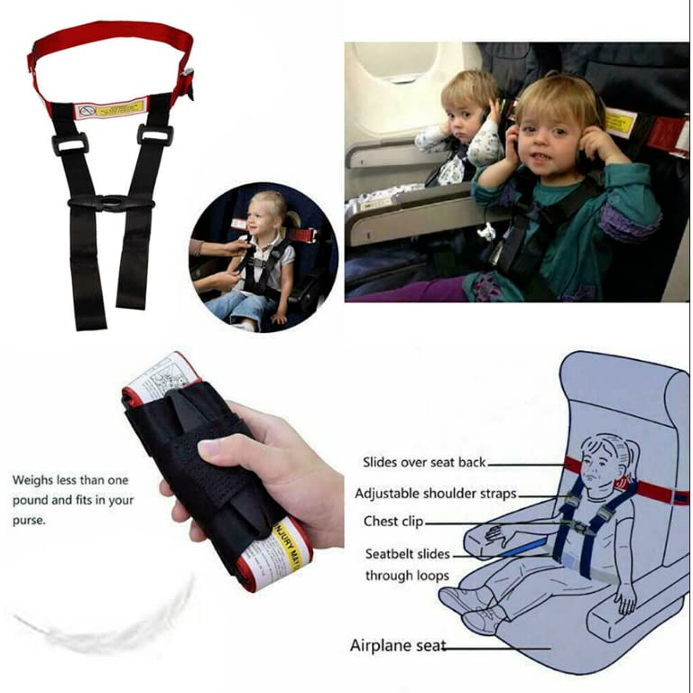 Kids Airplane Safety Travel Harness - FAA Approved Toddler Flight Restraint System for Child Passenger Safety | Lightweight, Portable & Easy to Install Airplane Seat Belt for Toddlers | Perfect for Family Travel, Long Flights & Keeping Kids Secure During Turbulence