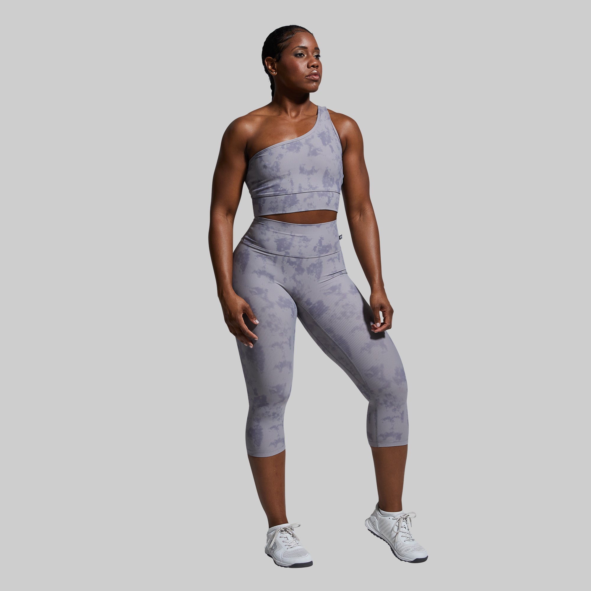 Evolve High Support Sports Bra for Women - Stone Dye Pattern - Perfect for Yoga, Running & Gym Workouts