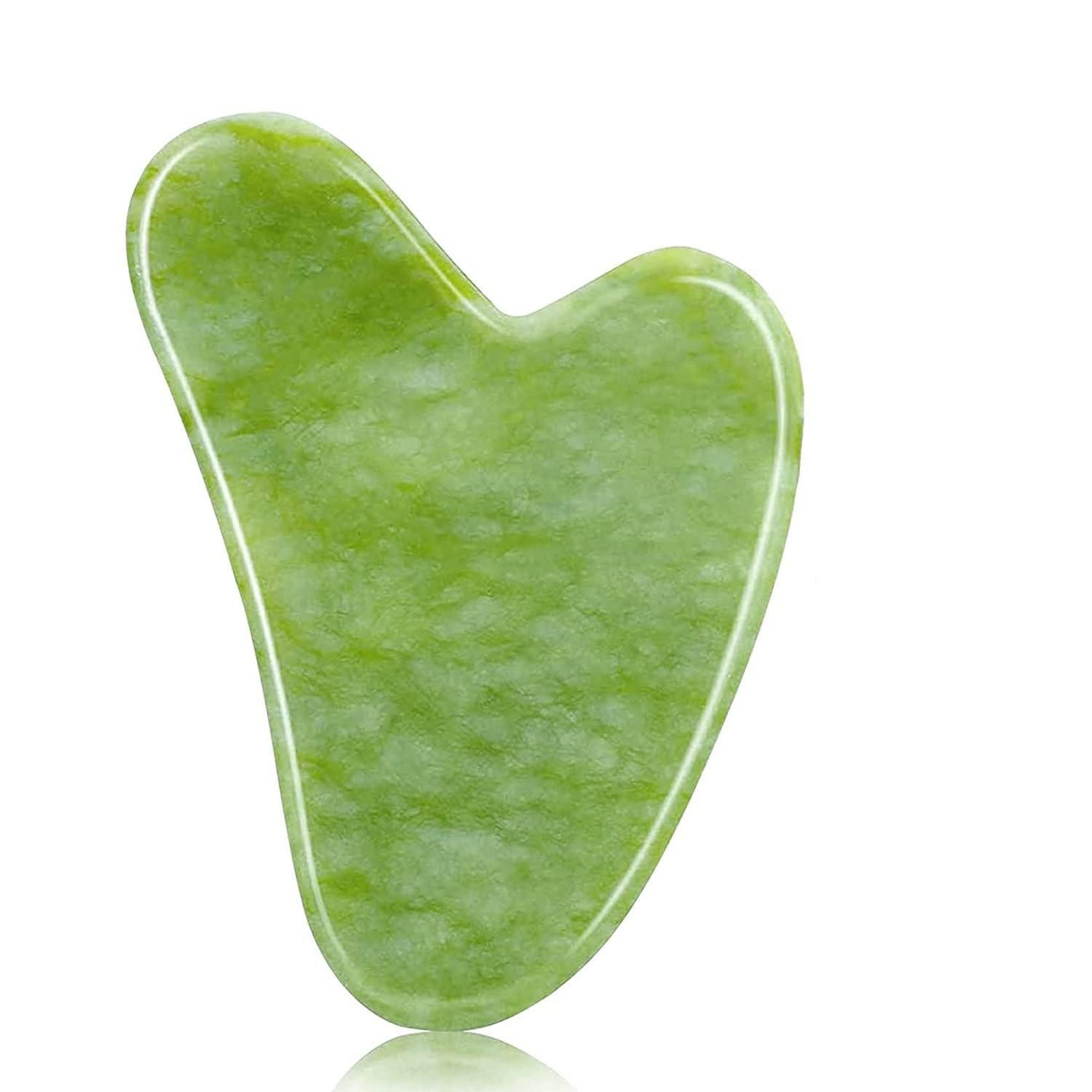 Natural Jade Stone Gua Sha Facial Massage Tool for Face & Body - Relieve Tension & Promote Circulation, Perfect for Skincare & Relaxation at Home or Spa