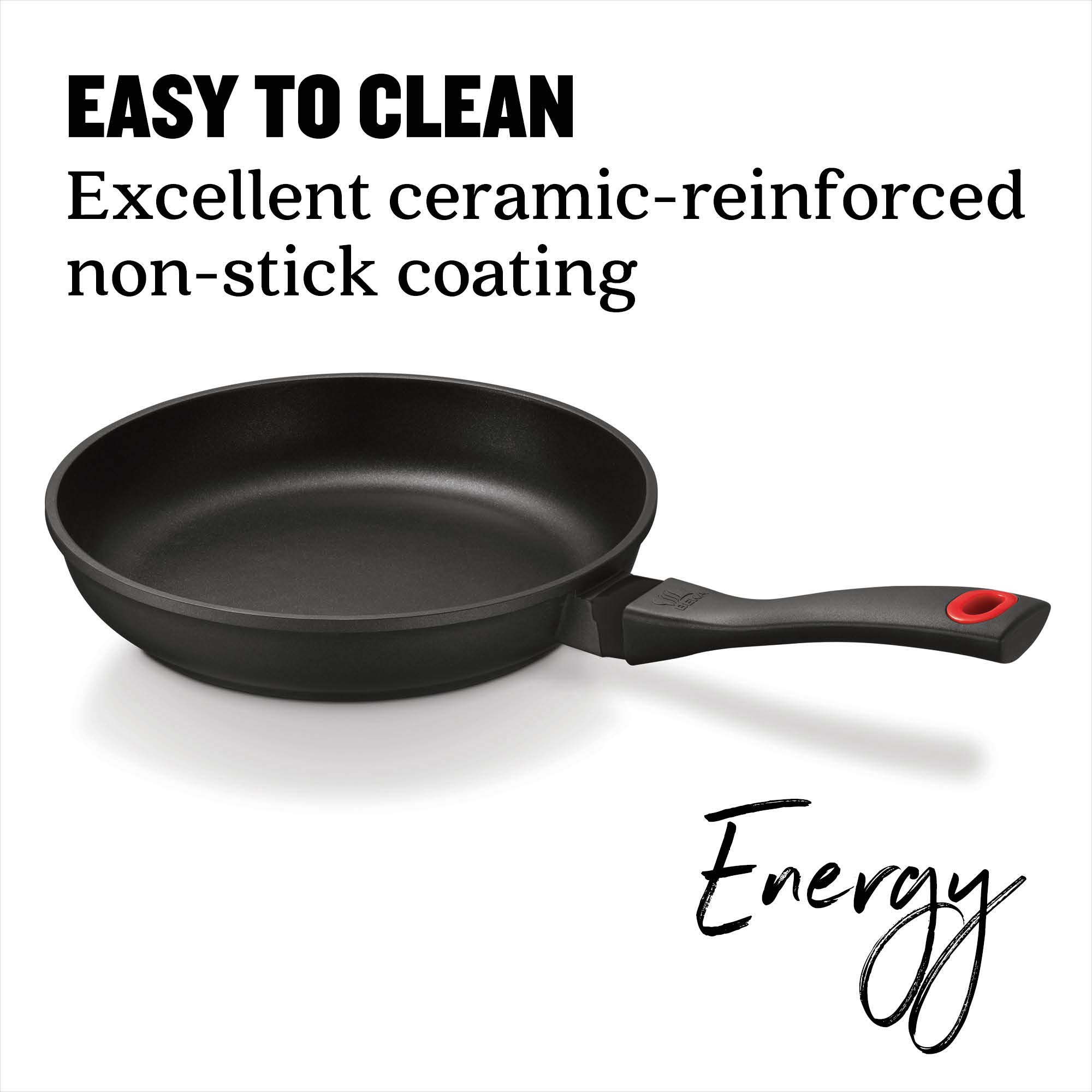 Beka 13527264 26cm Black Energy Cast Aluminum Frying Pan - Nonstick Skillet for Sauteing, Frying & Cooking Perfect Pancakes
