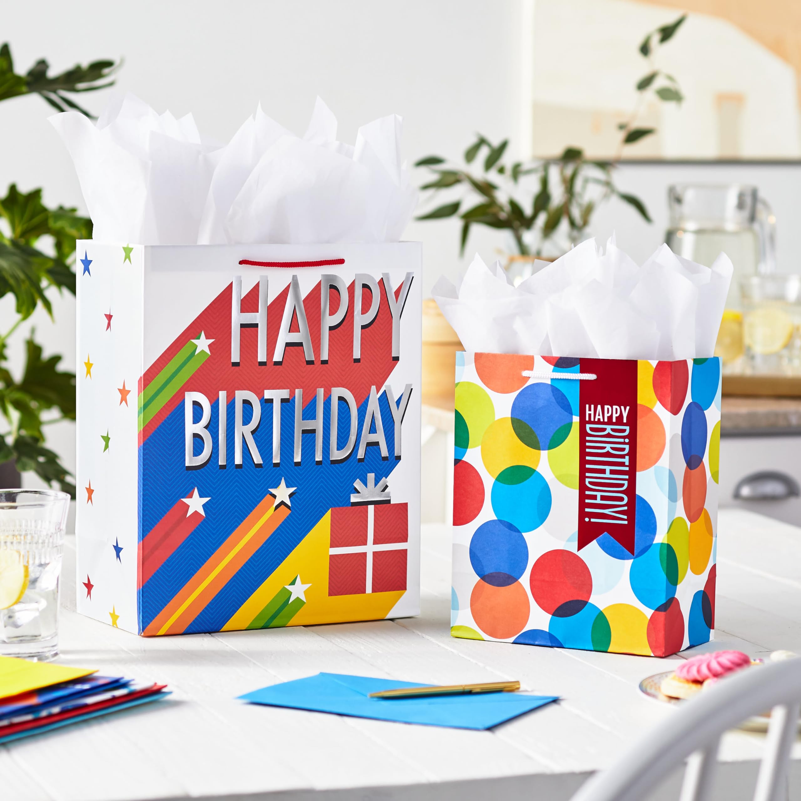 Hallmark Assorted Birthday Gift Bags - 8 Pack (4 Medium 9
