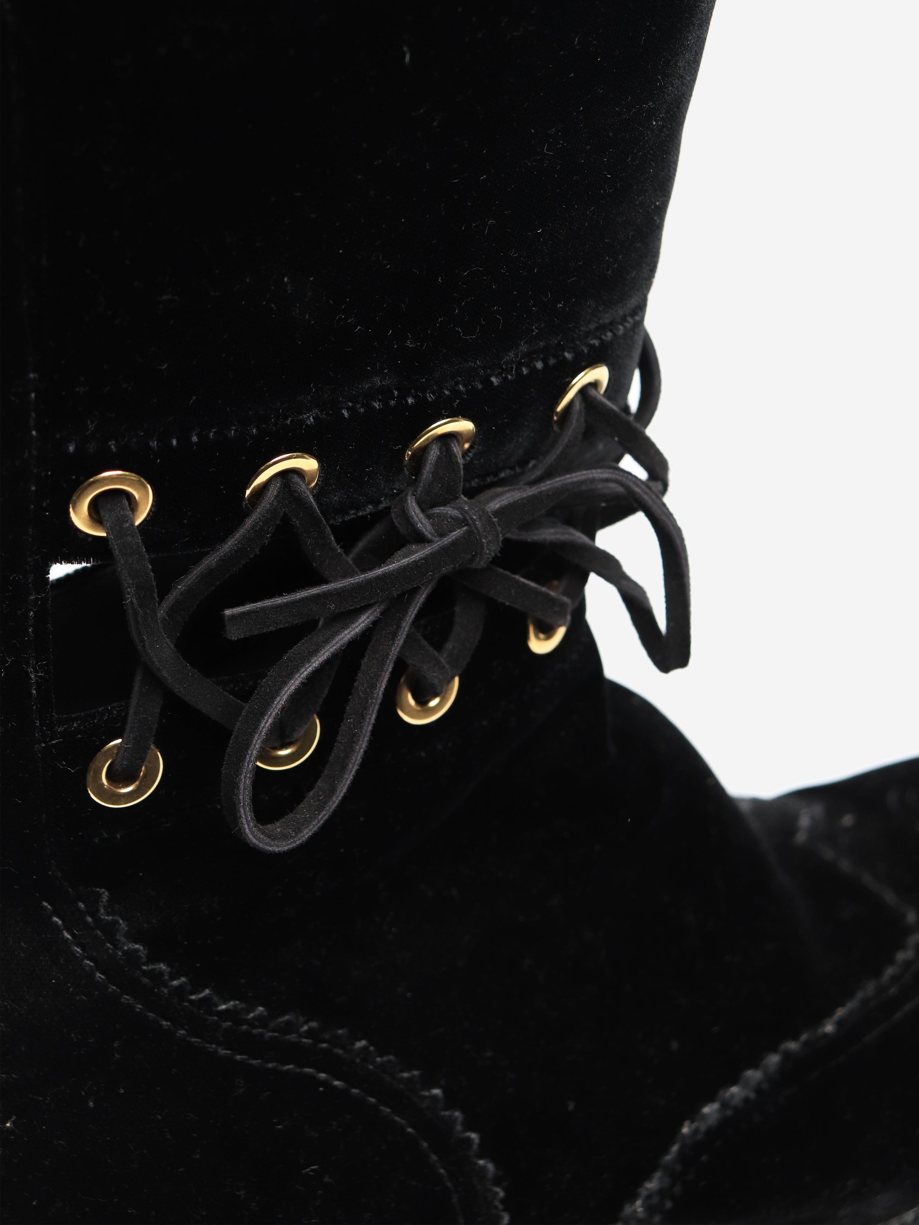 Black Velvet Ankle Boots Women's Size EU 38.5 (US 8) - Stylish & Comfortable for Parties, Weddings & Night Out
