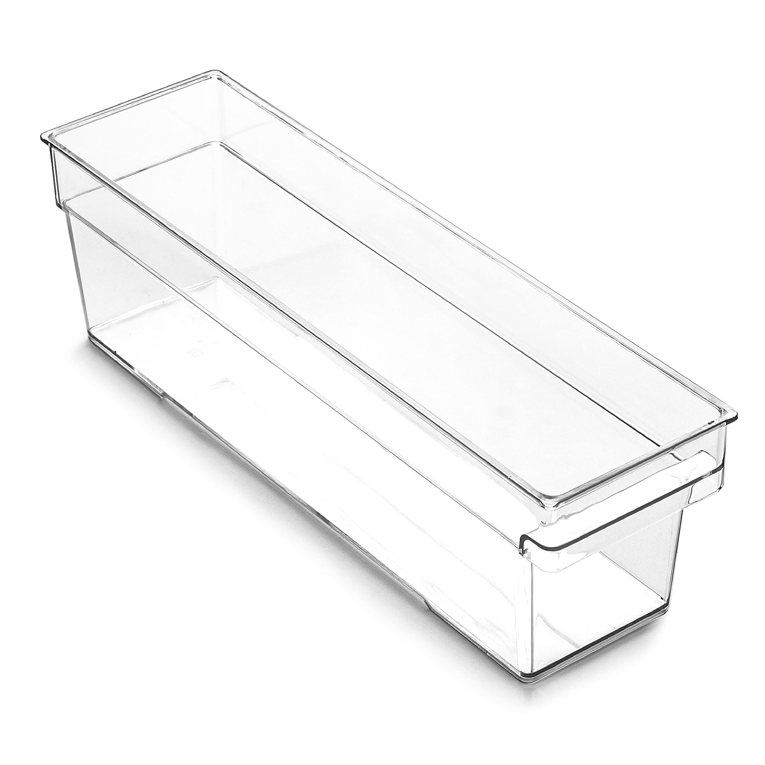 BINO | 12-Pack Small Plastic Storage Bins with Built-In Handles | BPA-Free Multi-Purpose Organizer for Pantry, Fridge, Freezer & Home Organization | THE HANDLER COLLECTION | Perfect for Kitchen, Bathroom, Office & Closet Storage Solutions