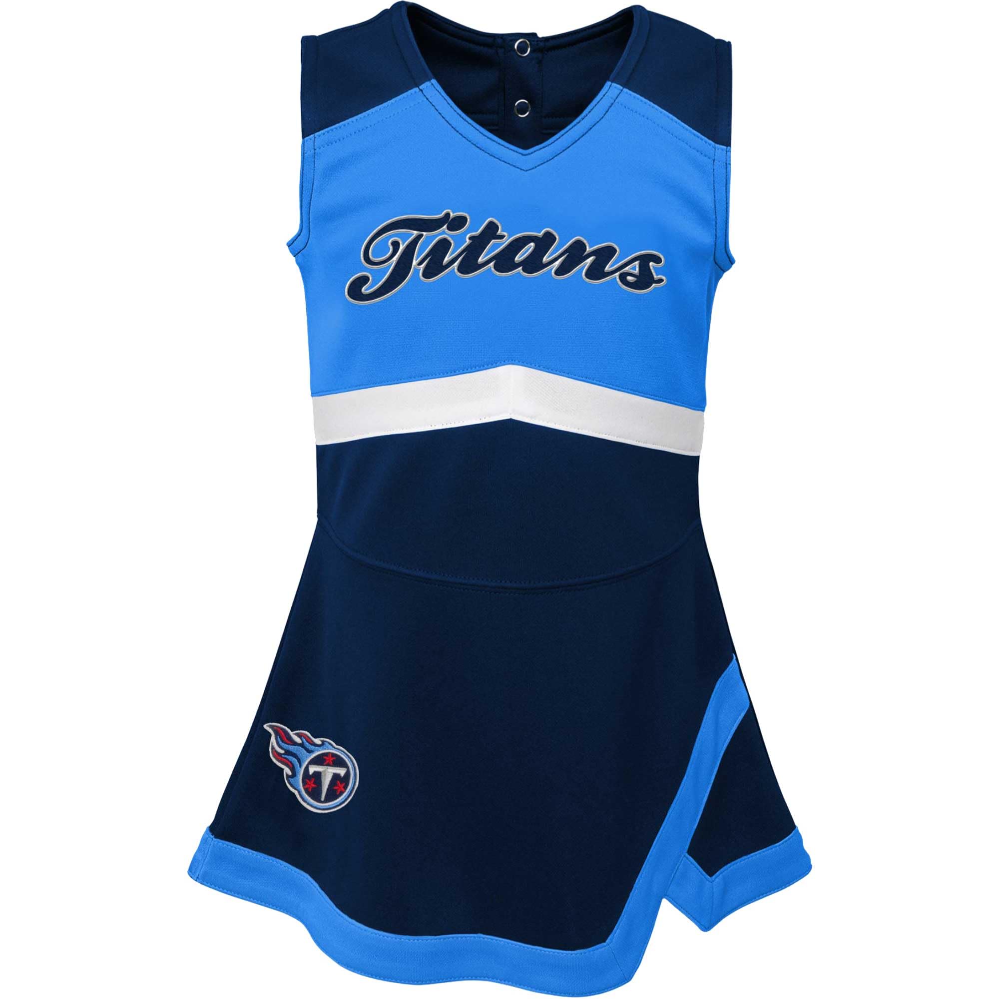 Outerstuff Girls Infant NFL Cheer Captain Jumper Dress - Adorable Cheerleader Outfit for Baby Girls, Perfect for Game Day, Parties & Photo Shoots