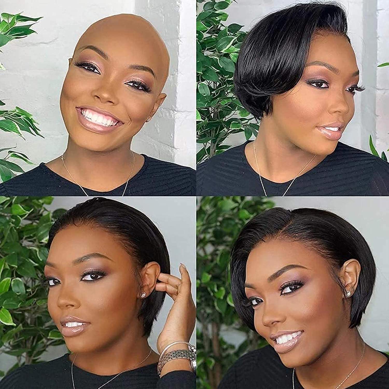 Short Pixie Cut Lace Front Wigs Human Hair 13x4 - Pre Plucked with Baby Hair for Black Women | Natural Straight Bob Wig | Perfect for Daily Wear, Cosplay & Special Occasions