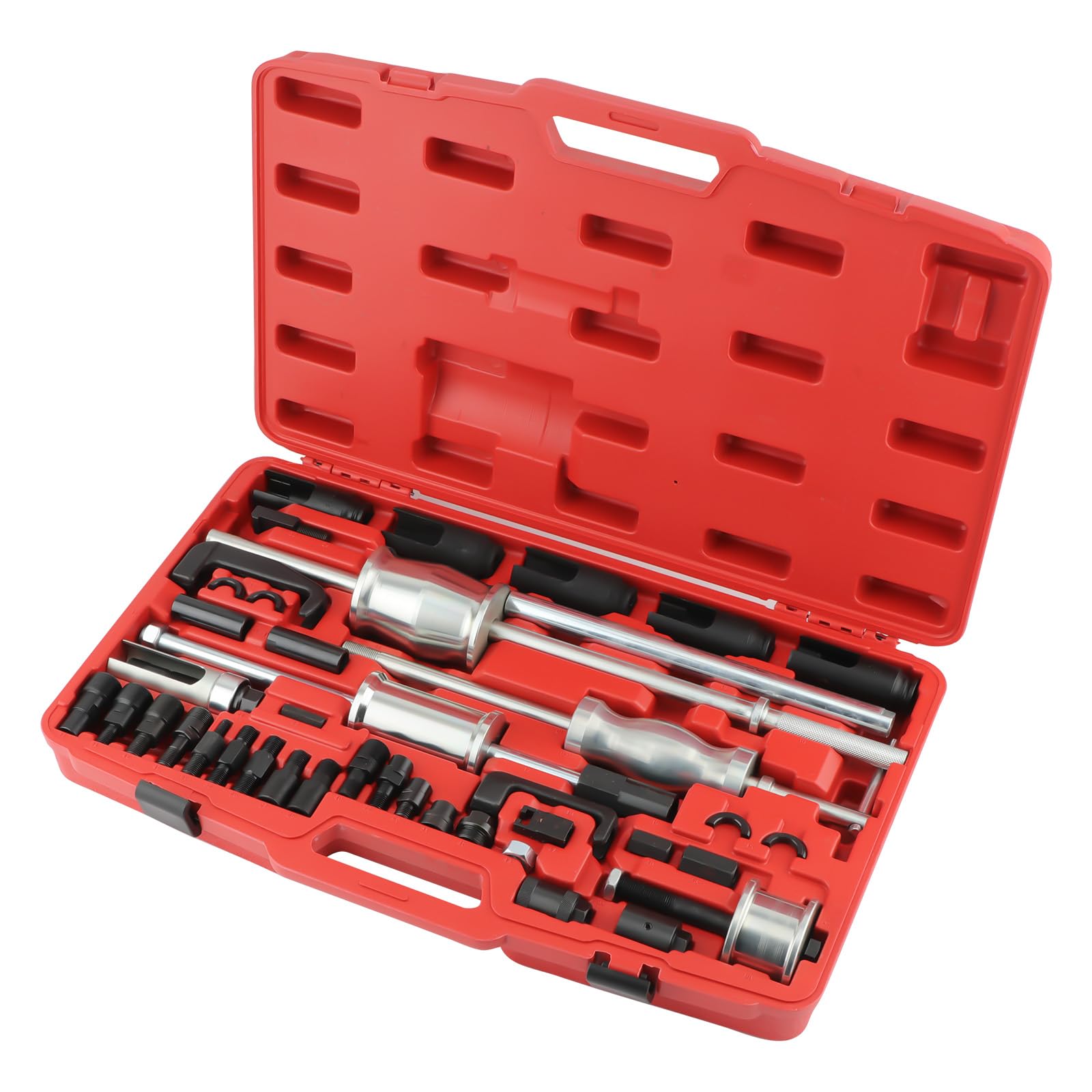 maXpeedingrods 40 Pcs Diesel Fuel Injector Puller Removal Tool Kit - Professional Auto & Truck Diesel Injector Extractor with Slide Hammer - Perfect for Diesel Engine Maintenance & Repair in Garages & Workshops