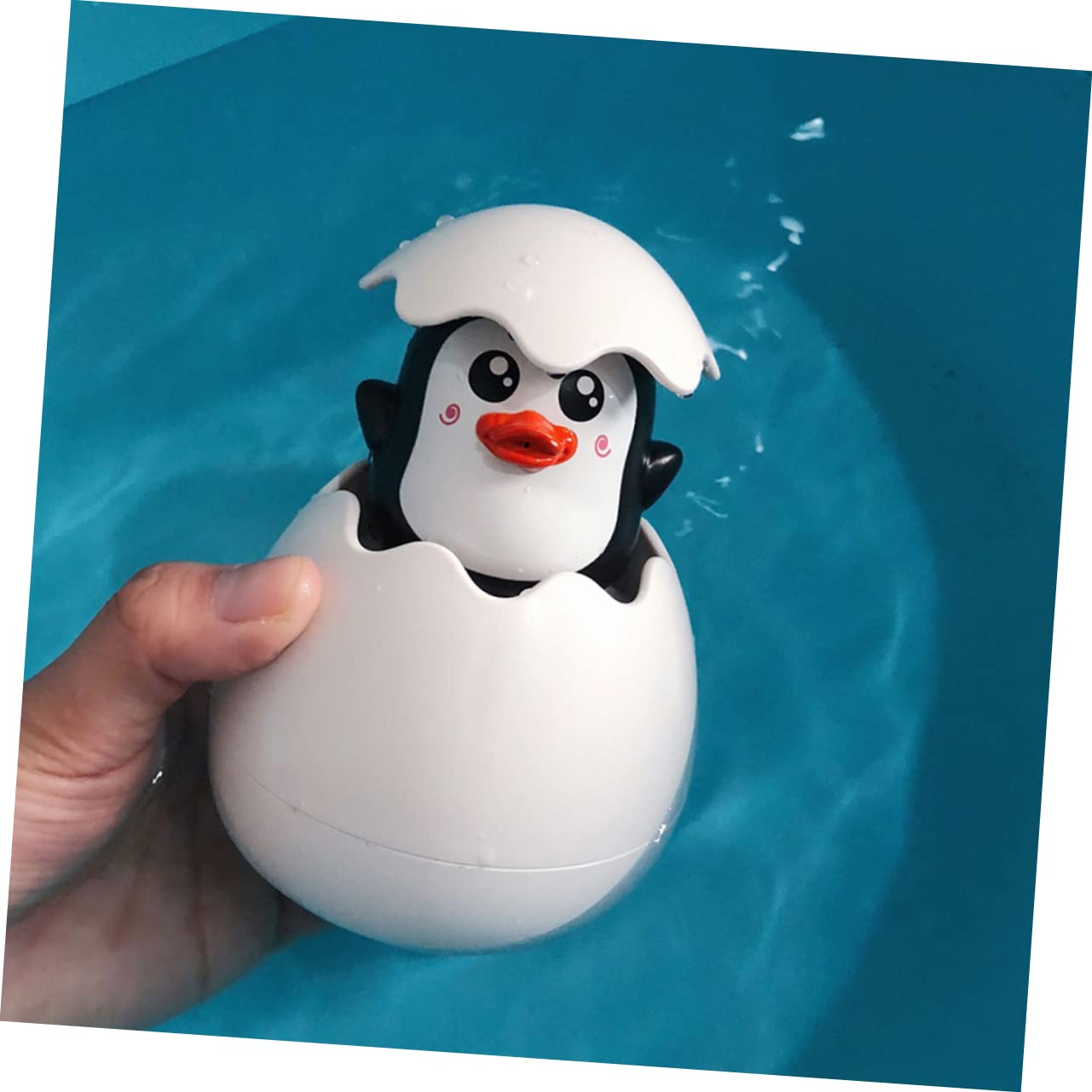 6-Piece Cute Egg Bath Toys for Toddlers - Bathtub Squirt Toys for 1 Year Old Kids - Fun Bath Time Learning & Sensory Play for Babies