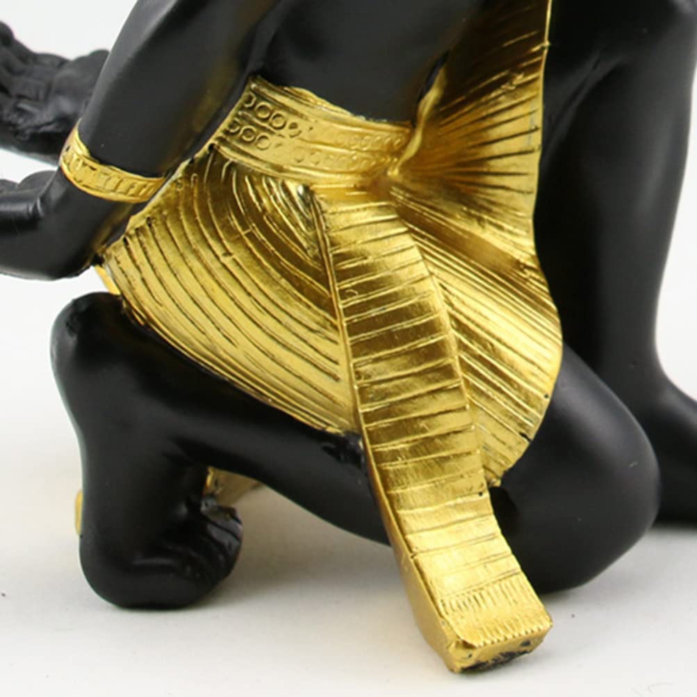 ULTNICE 2-Piece Anubis Resin Wine Rack Set - Decorative Wine Stand Holder for Kitchen, Bar & Dining Room Storage - Unique Egyptian God Wine Bottle Display for Home Decor