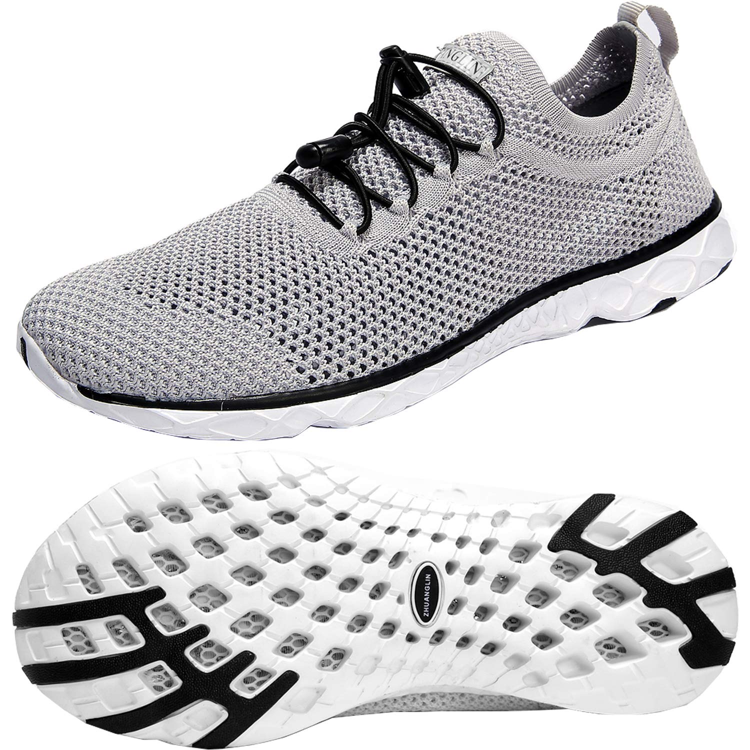 Men's Quick Drying Aqua Water Shoes - Lightweight Swim Shoes for Beach, Pool, Surfing & Water Sports | Non-Slip Barefoot Shoes for Men