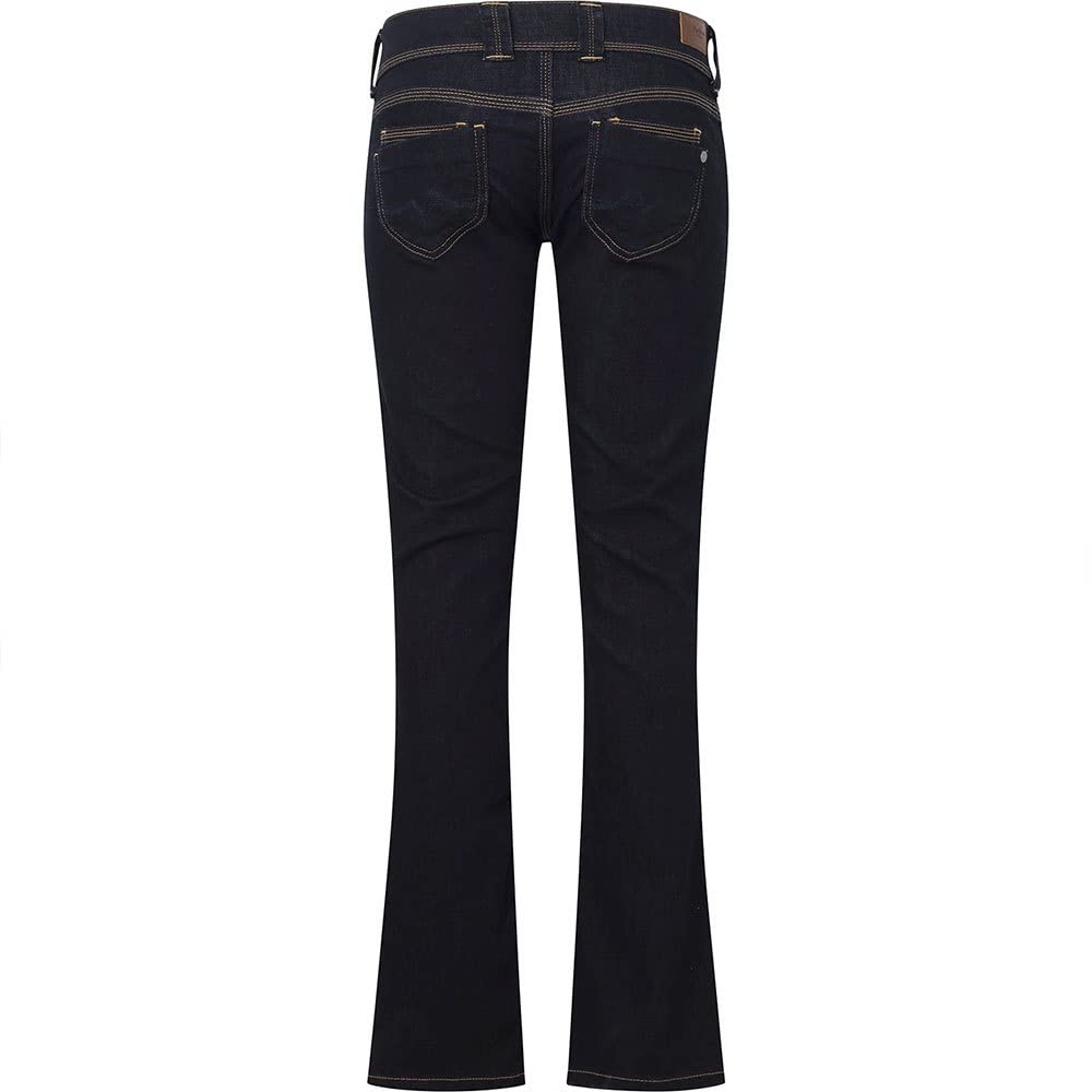 Pepe Jeans Venus Women's Straight Blue Jeans - Size EU 42/44 (US 33/34) - Comfortable Stretch Denim Pants for Casual Wear & Everyday Outfits
