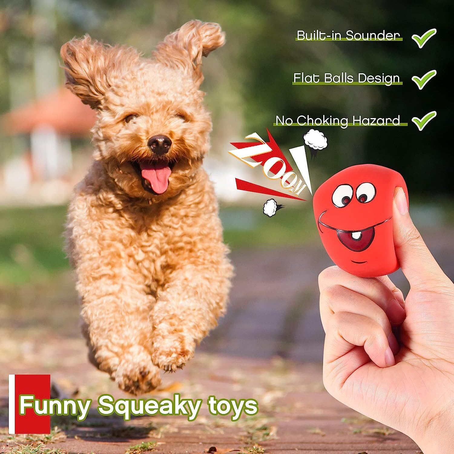 **Durable Latex Rubber Squeaky Dog Toys - 6PCS Soft Chew Teething Fetch Balls for Small & Medium Dogs - Perfect for Playtime, Training & Puppy Gifts**