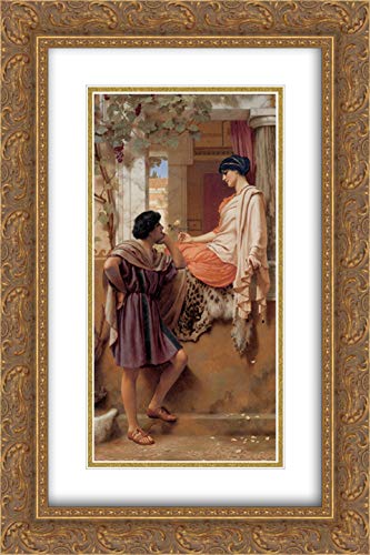 John William Godward 16x24 Gold Ornate Framed Museum Art Print - Classic Vintage Oil Painting Reproduction for Living Room, Bedroom & Office Wall Decor