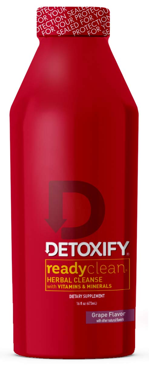 Detoxify Ready Clean Herbal Cleanse - 16 oz Grape Flavor Herbal Detox Drink with Milk Thistle & Burdock Root Extract - Supports Liver & Kidney Cleansing - Perfect for Pre-Detox, Weight Loss & Wellness Routine