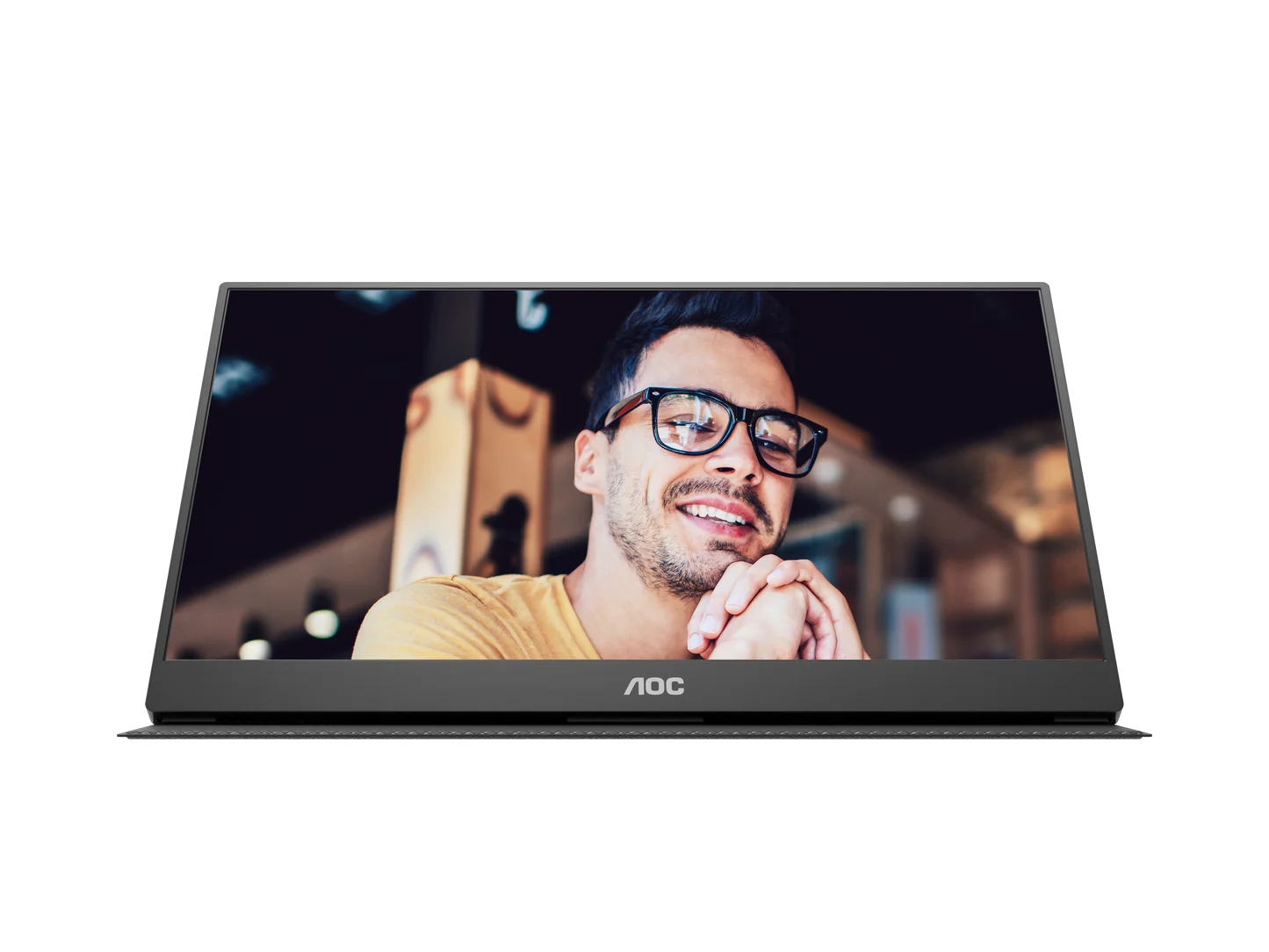 AOC 16T10 15.6 Inch FHD IPS USB-C Portable Monitor - Slim Design for Laptop, Gaming & Office Work | Ideal for Travel, Business Presentations & Multi-Screen Setup