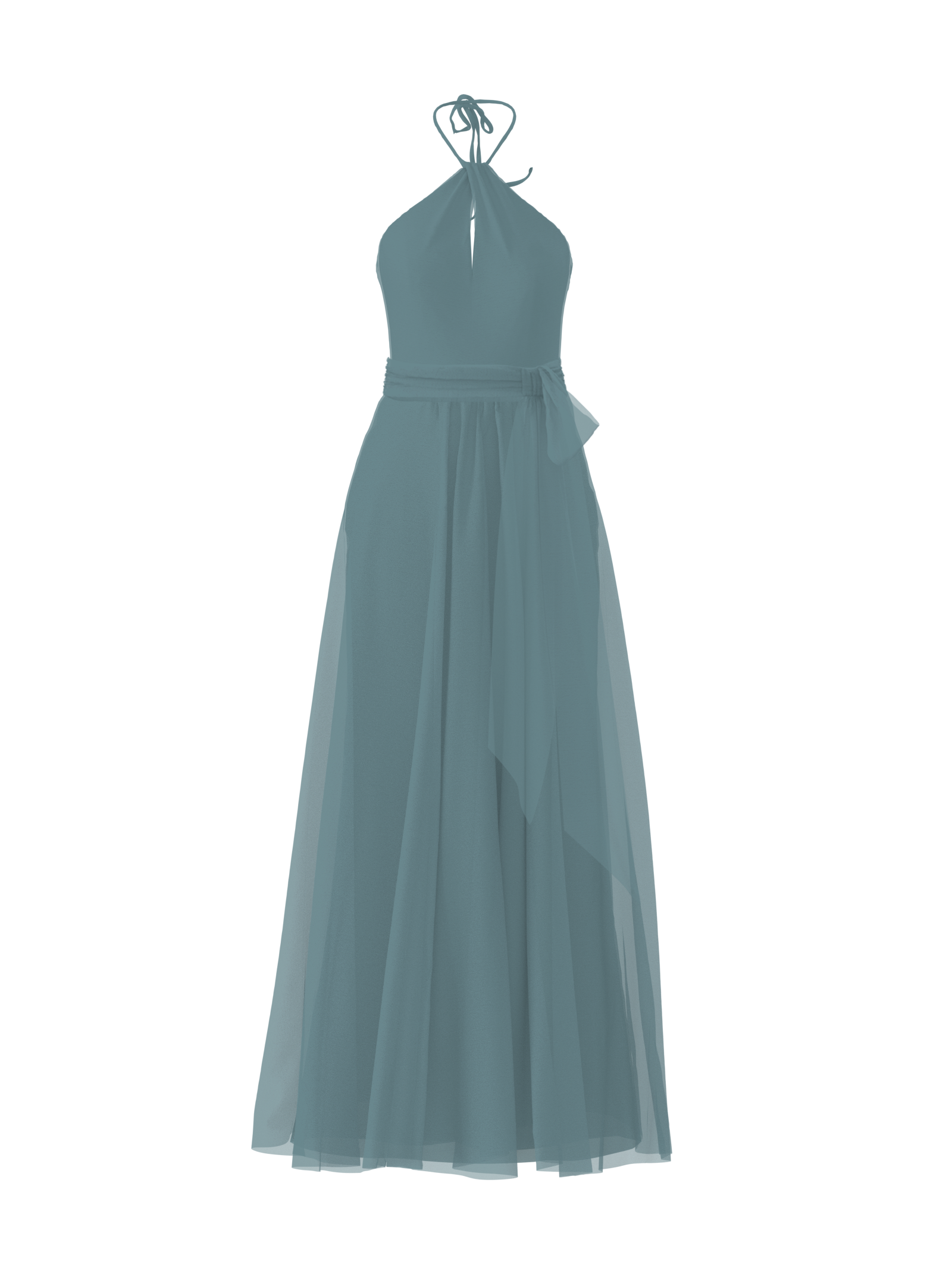 Colby Bodice & Justine Skirt with Sash Belt in Teal - Perfect for Weddings, Prom, and Formal Events