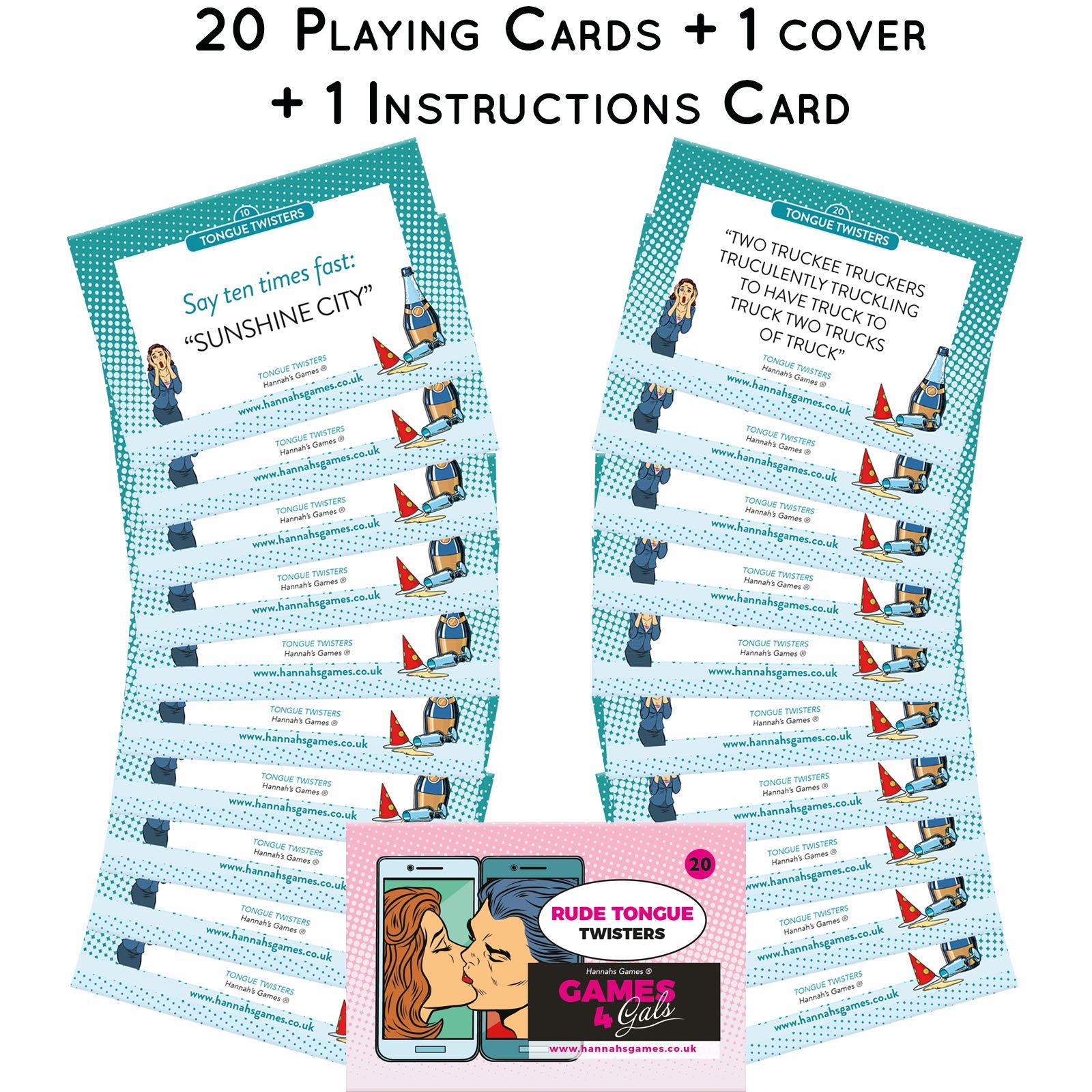 Fun Rude Tongue Twisters Drinking Game for Adults & Hen Parties